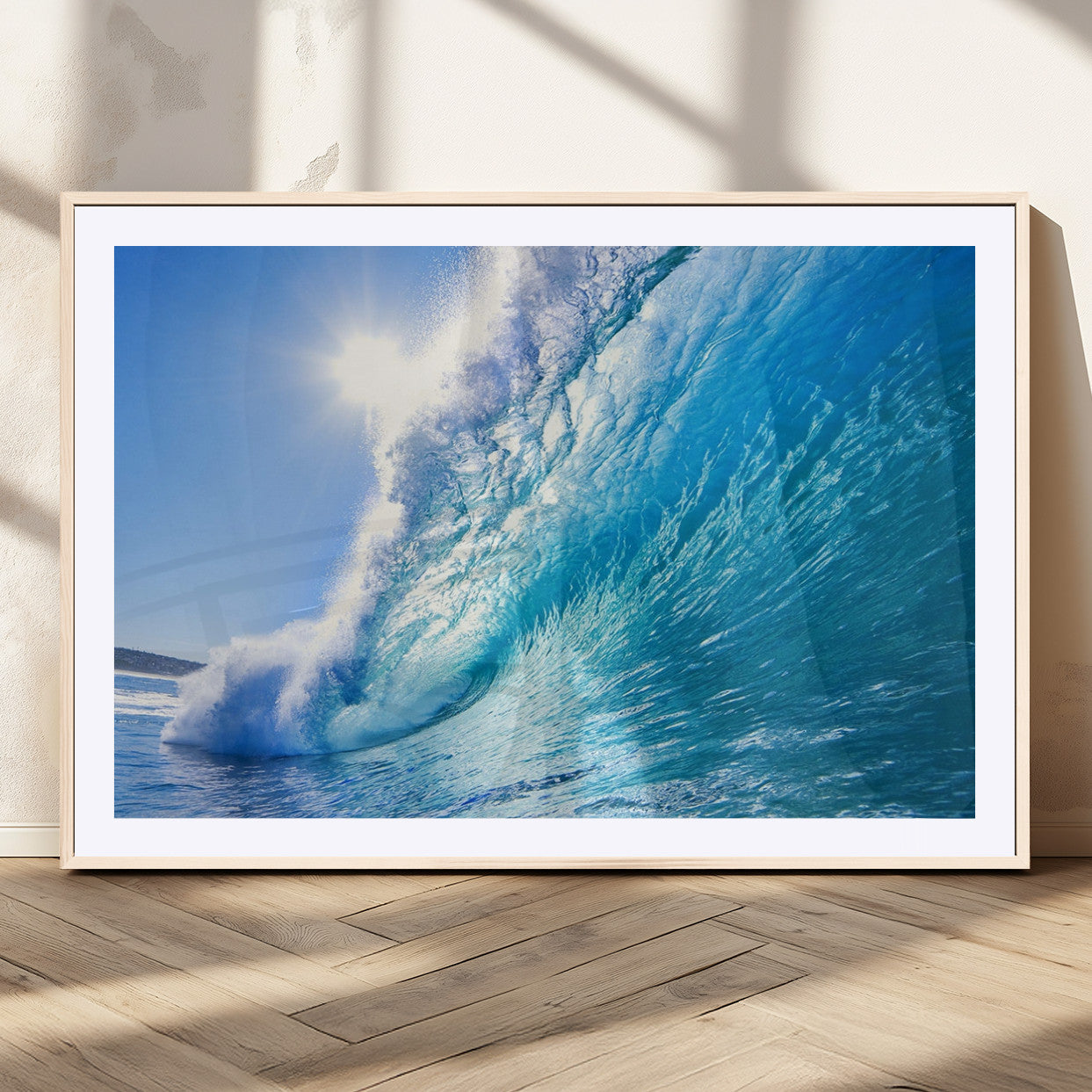 37494-MGV-CV-36X24-Ocean Wave Canvas Art – Stunning Blue Wave Photography, Coastal Wall Decor for Living Room, Bedroom or Office