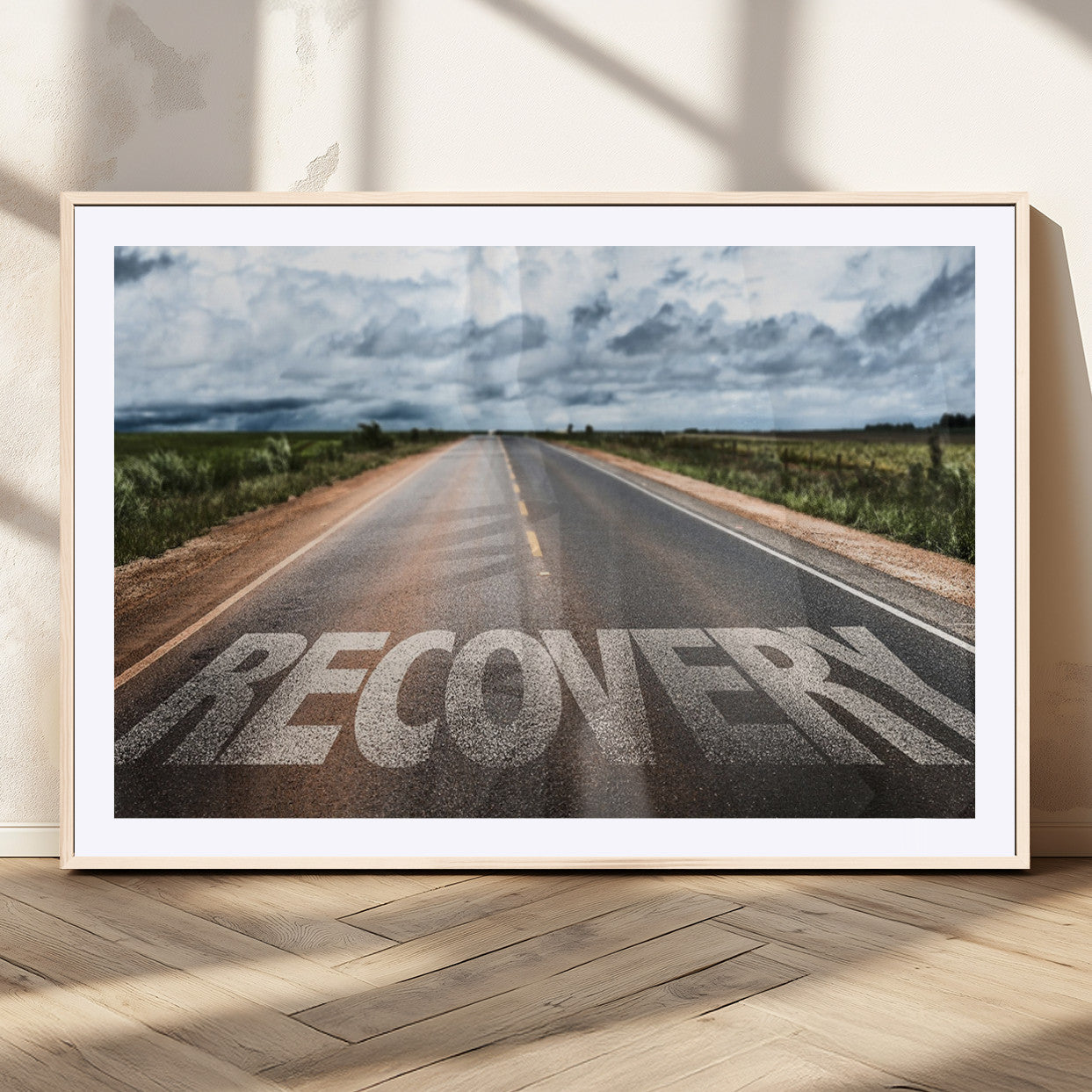 50743-MGV-CV-36X24-Healing Road Wall Art – Motivational Highway Canvas Print, Inspirational Journey Decor for Office, Gym or Living Room