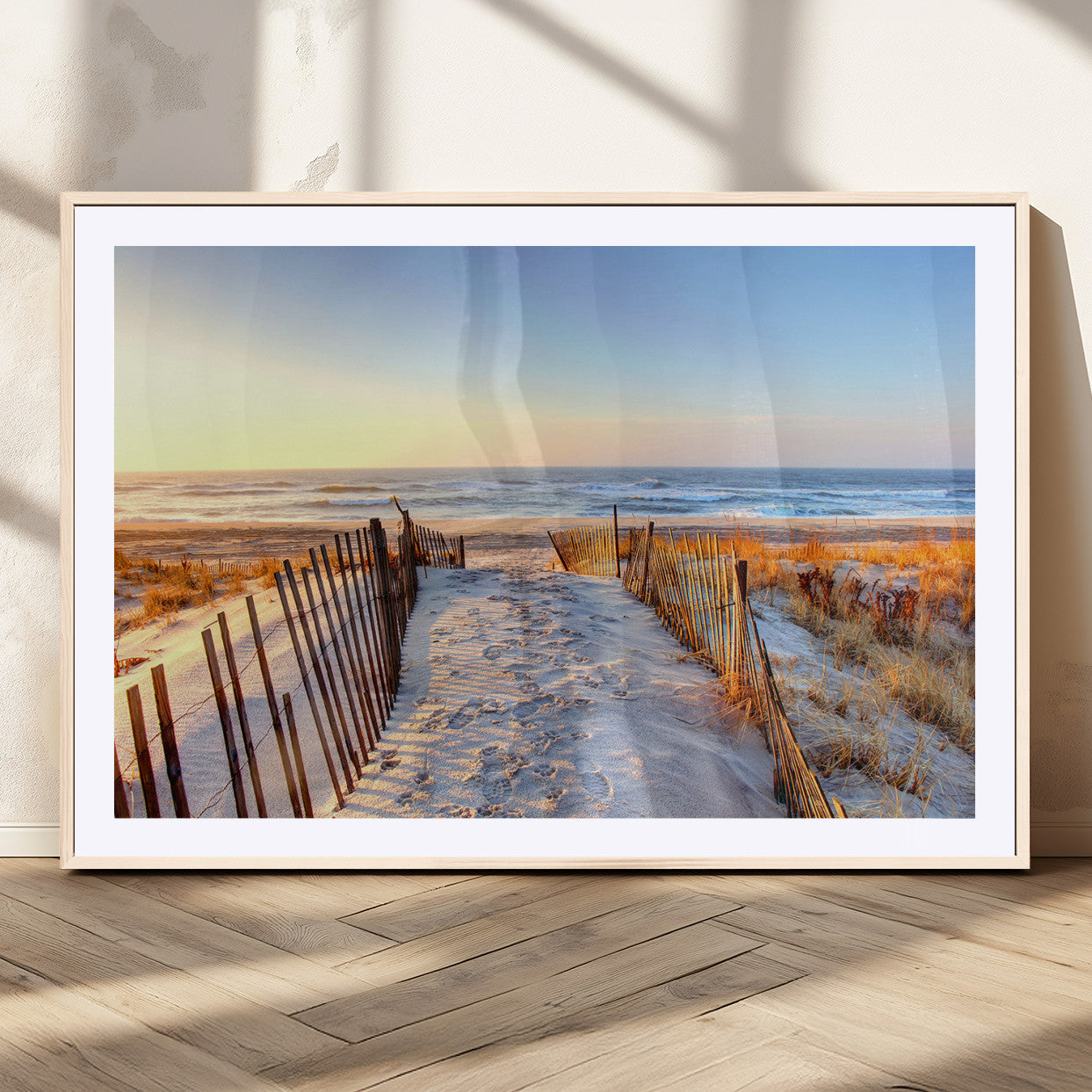 73351887-MGV-CV-36X24-Ocean Sunset Wall Art Wall Art Canvas Print, Framed Nautical Photography Art Picture Print, Summer Beach House Decor Perfect