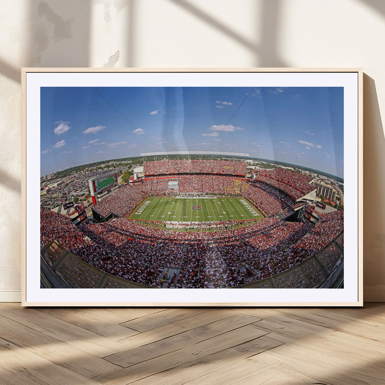 29492070-MGC-FP-36x24_Natural-William Brice Stadium Canvas Wall Art – Football Game, Stadium Crowd, Fans, Energy, Team Spirit, Daytime Outdoor Event Print for