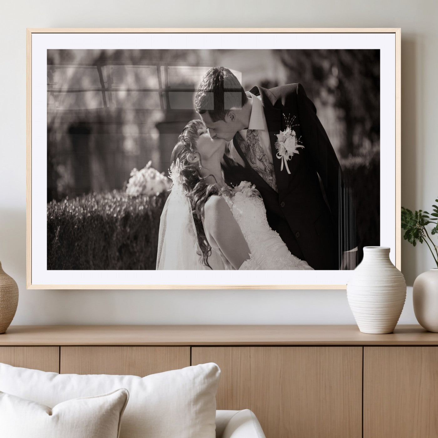 CSTM6030-MGC-FP-36x24_Natural-Custom Wedding Photo Print - Custom Wall Art Picture Print, Create Your Own Photo Canvas Print