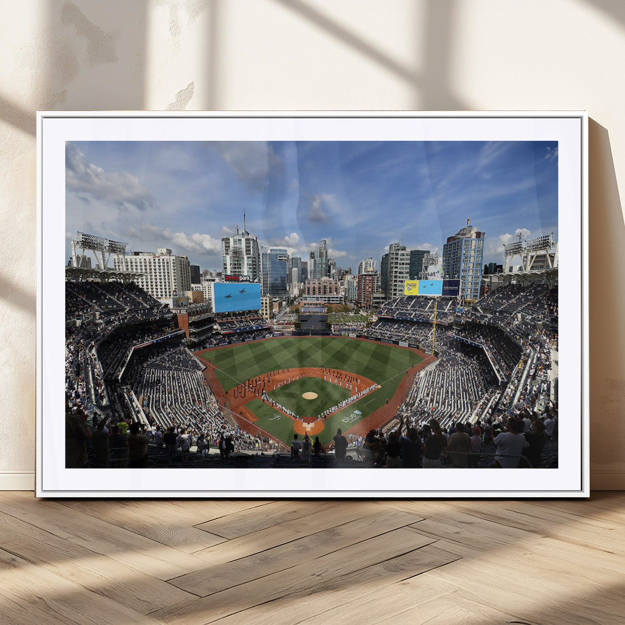 87122-MGV-CV-36X24-Petco Park Field Wall Art Canvas Print, Framed San Diego Stadium Art Picture Print, Petco Park Stadium Perfect Sport Room Decor