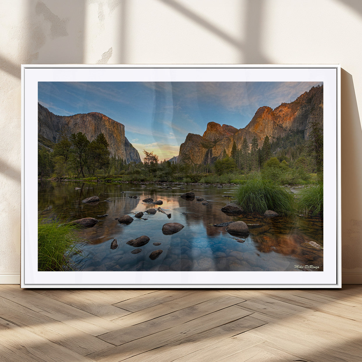 55893831-MGC-FP-36x24_White-Yosemite Valley Wall Art Canvas Print, Framed El Capitan Art Picture Print, Sierra Landspace Perfect Rustic Nature Decor Artwork