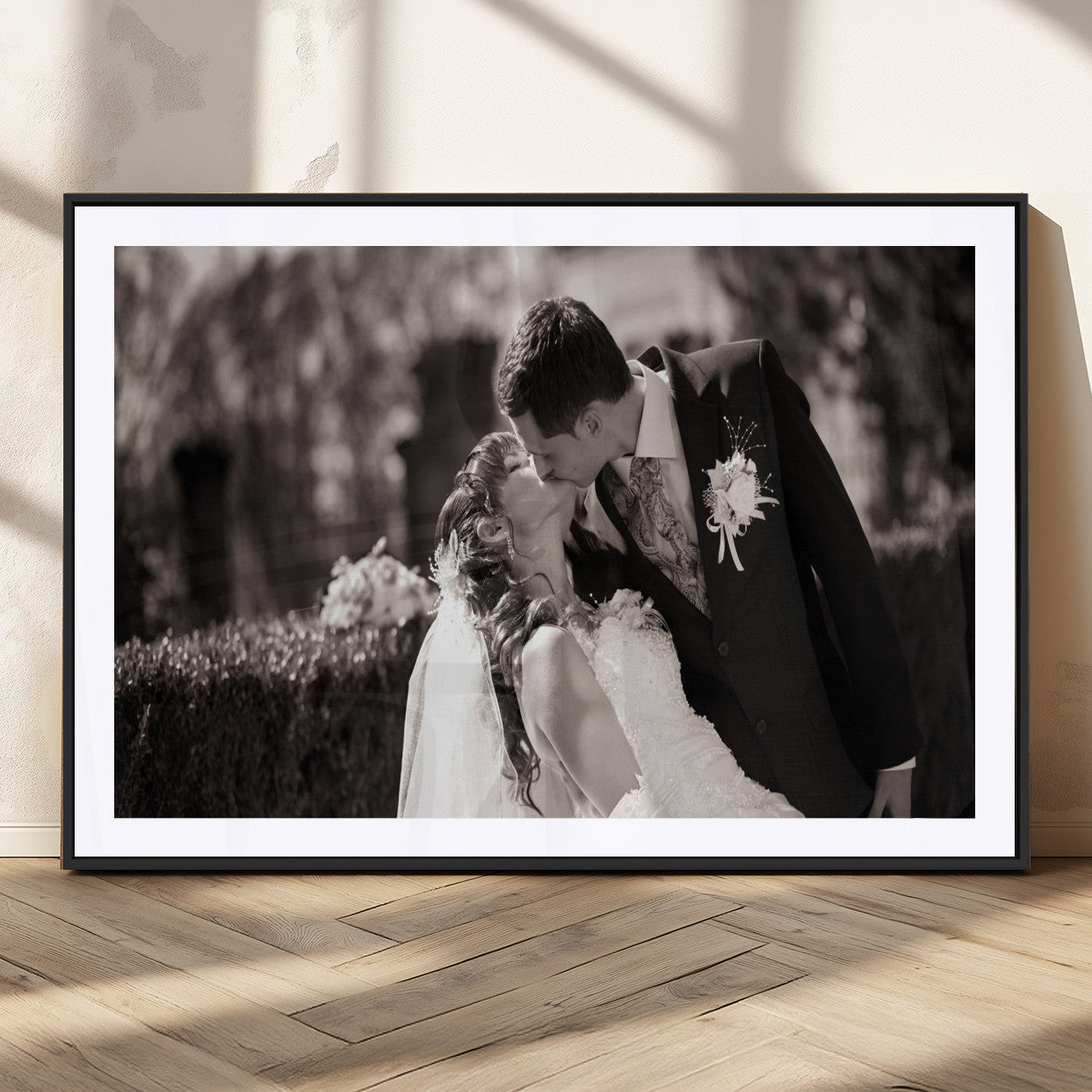 CSTM6030-MGC-FP-36x24_Black-Custom Wedding Photo Print - Custom Wall Art Picture Print, Create Your Own Photo Canvas Print