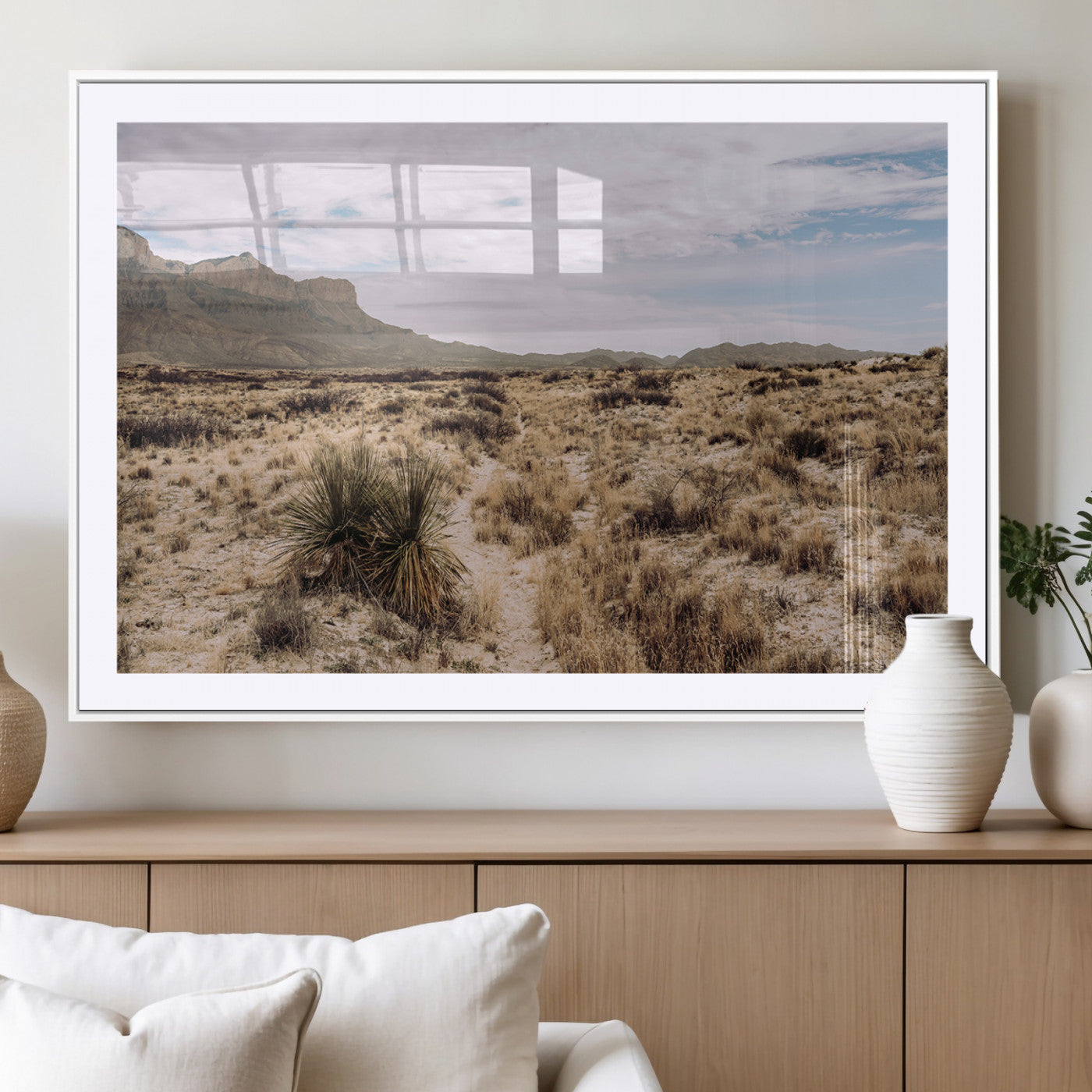 20681831-MGV-CV-36X24-Desert Landscape Wall Art – Southwestern Mountain Canvas Print, Rustic Western Nature Photography Decor for Living Room, Office,