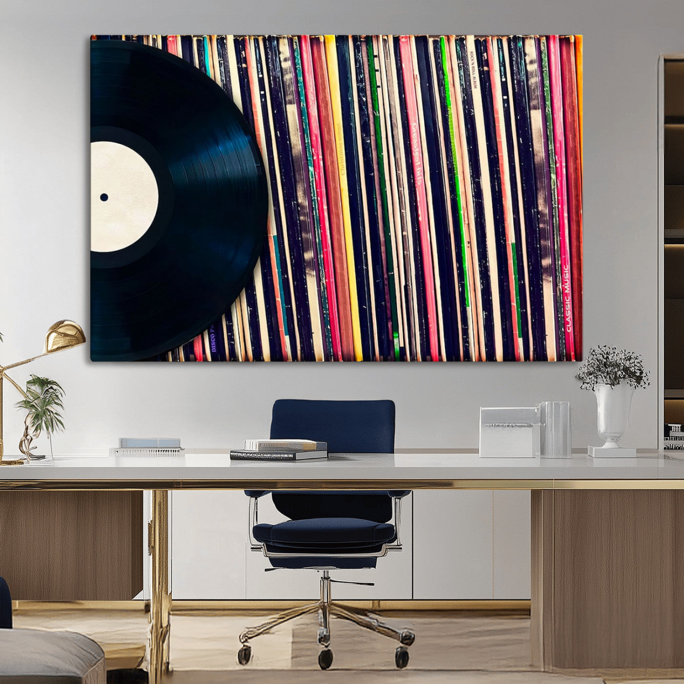 45029-MGV-CV-36X24-Misty Pine Forest Wall Art – Black and White Landscape Canvas Print, Foggy Trees Nature Photography, Modern Minimalist Decor for