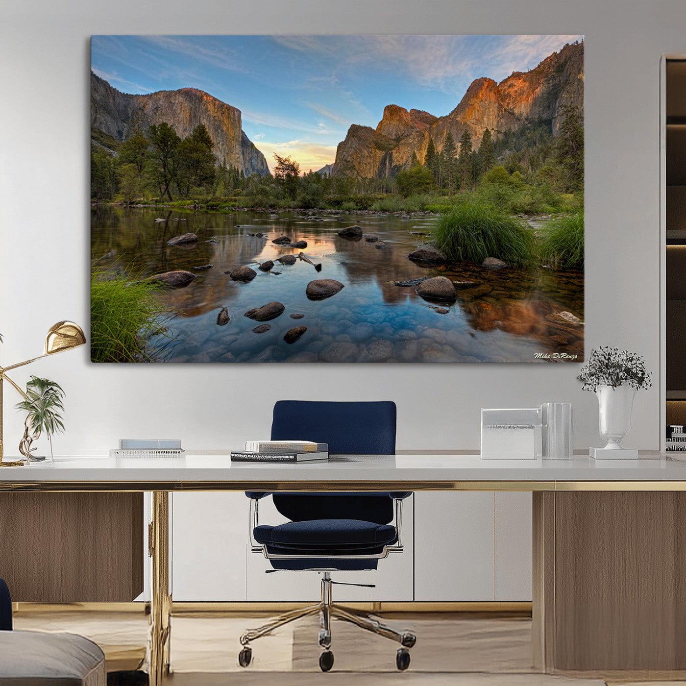 55893831-MGV-CV-36X24-Yosemite Valley Wall Art Canvas Print, Framed El Capitan Art Picture Print, Sierra Landspace Perfect Rustic Nature Decor Artwork