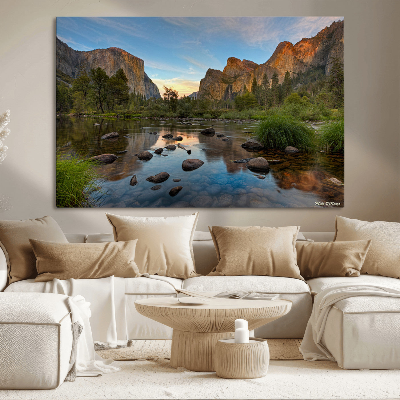 55893831-MGV-CV-36X24-Yosemite Valley Wall Art Canvas Print, Framed El Capitan Art Picture Print, Sierra Landspace Perfect Rustic Nature Decor Artwork