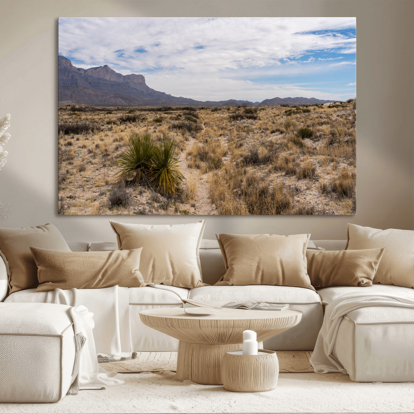 21606563-MGV-CV-36X24-Desert Mountain Wall Art – Southwest Landscape Photography Canvas Print, Rustic Nature Artwork Scenic Western Decor for Living