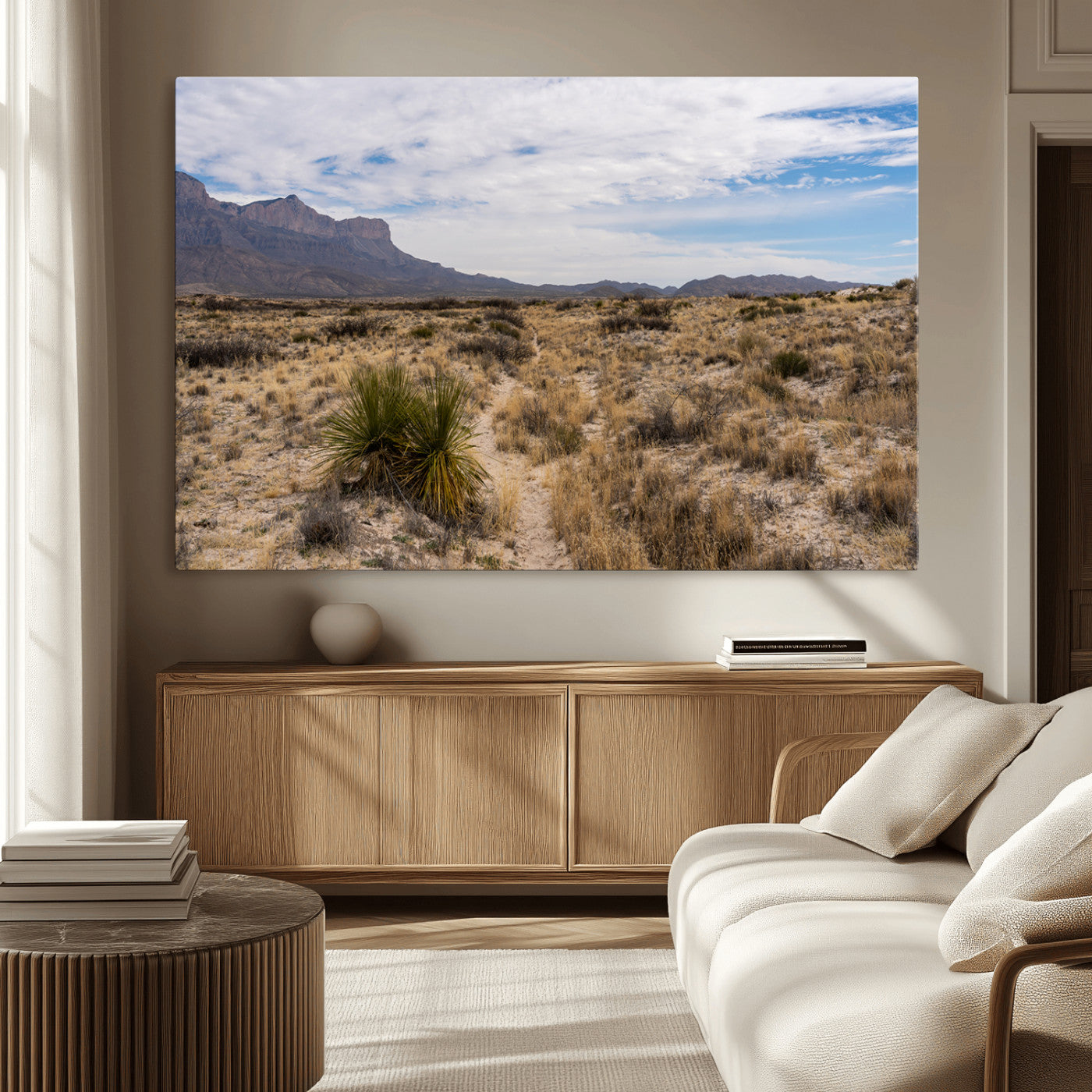 21606563-MGV-CV-36X24-Desert Mountain Wall Art – Southwest Landscape Photography Canvas Print, Rustic Nature Artwork Scenic Western Decor for Living