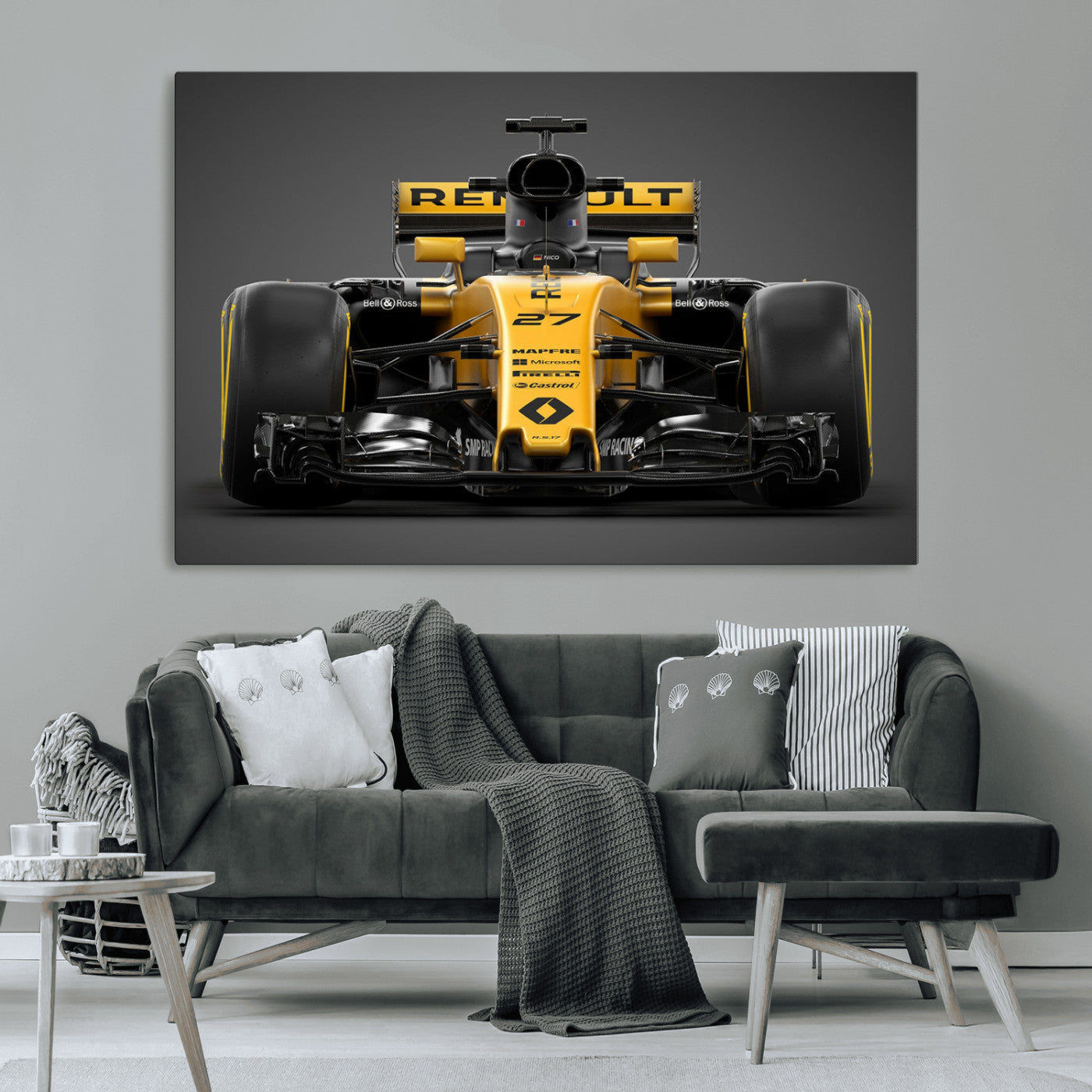 62882-MGV-CV-36X24-Renault F1 Racing Car Print - High-Performance Formula 1 Motorsport Wall Art, Perfect Gift for Racing Fans and Car Enthusiasts