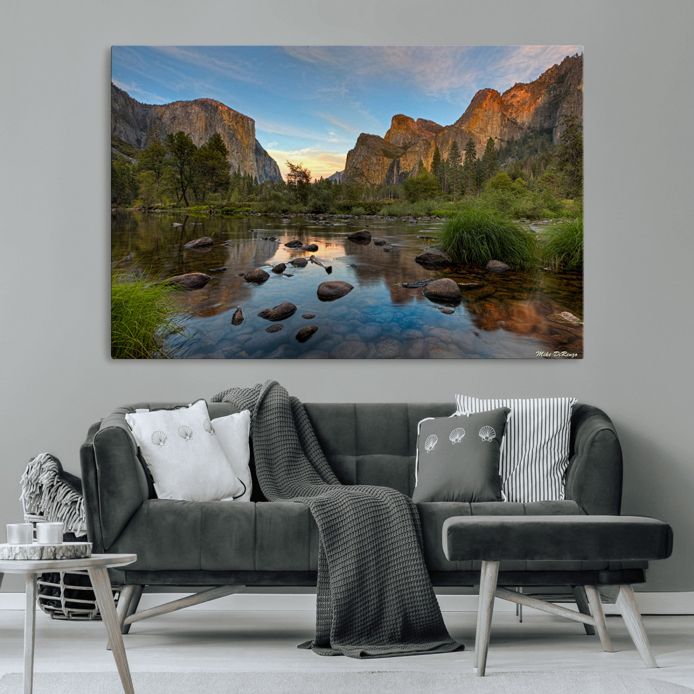 55893831-MGV-CV-36X24-Yosemite Valley Wall Art Canvas Print, Framed El Capitan Art Picture Print, Sierra Landspace Perfect Rustic Nature Decor Artwork