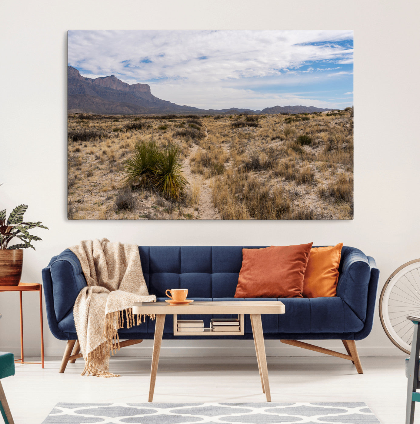 21606563-MGV-CV-36X24-Desert Mountain Wall Art – Southwest Landscape Photography Canvas Print, Rustic Nature Artwork Scenic Western Decor for Living