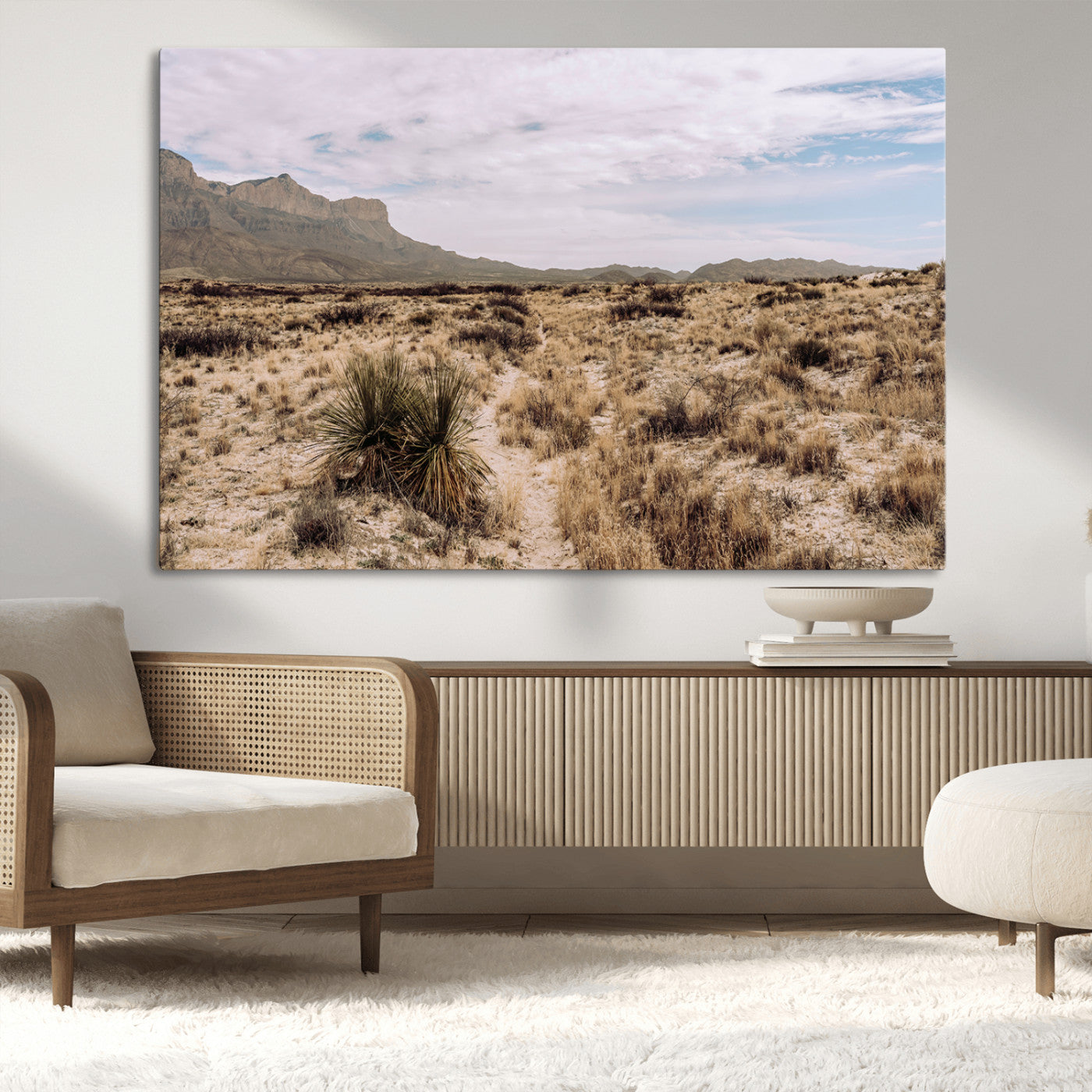 20681831-MGV-CV-36X24-Desert Landscape Wall Art – Southwestern Mountain Canvas Print, Rustic Western Nature Photography Decor for Living Room, Office,
