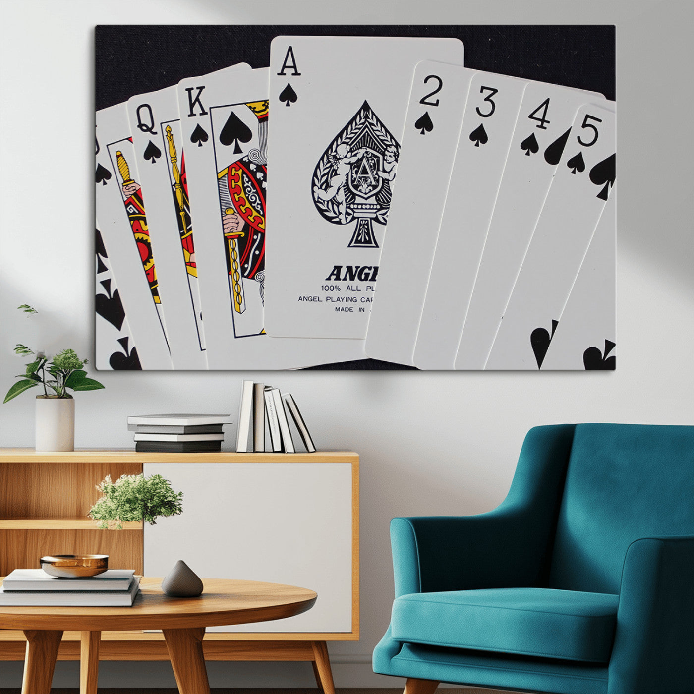 56787-MGV-CV-36X24-Playing Cards – Classic Poker Deck with Spades, Standard Size Durable Casino Quality Card Set for Magic Tricks, Blackjack, Bridge,