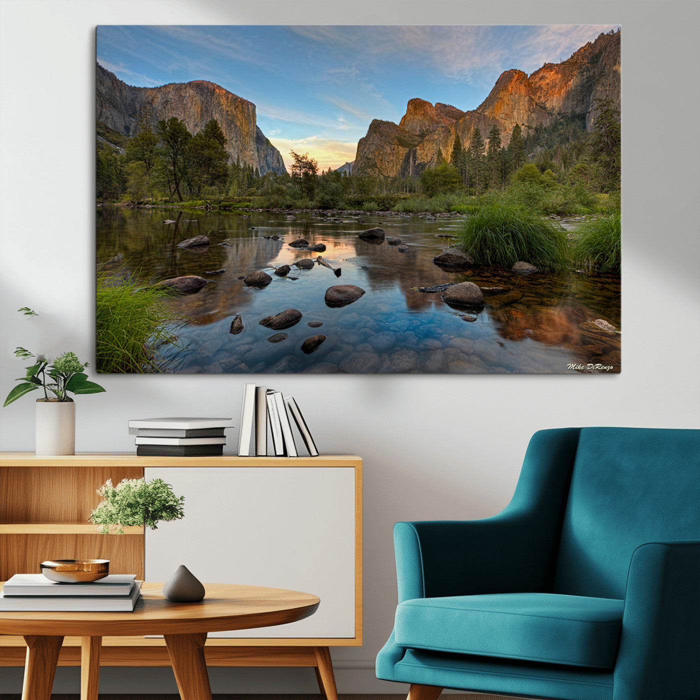 55893831-MGV-CV-36X24-Yosemite Valley Wall Art Canvas Print, Framed El Capitan Art Picture Print, Sierra Landspace Perfect Rustic Nature Decor Artwork