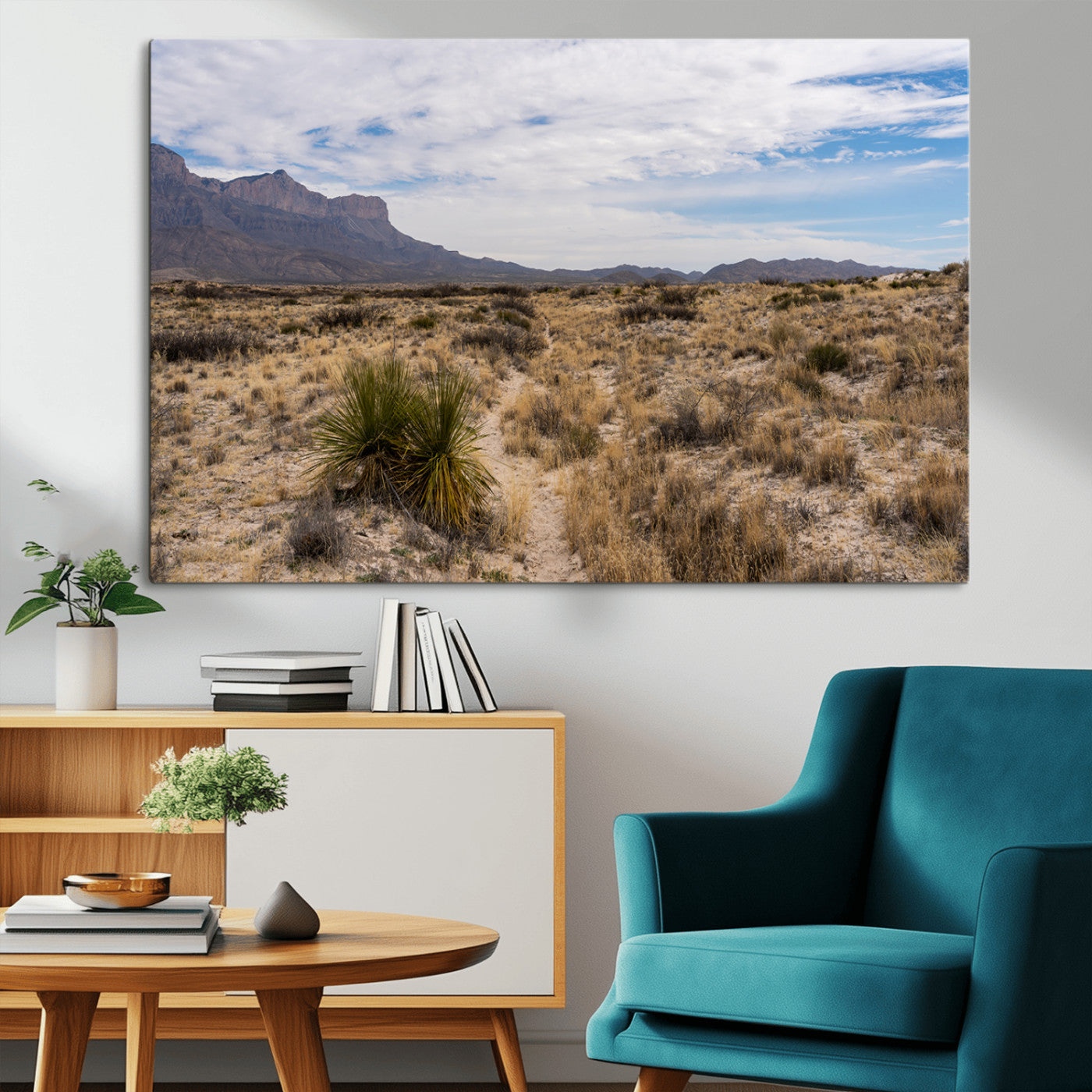 21606563-MGV-CV-36X24-Desert Mountain Wall Art – Southwest Landscape Photography Canvas Print, Rustic Nature Artwork Scenic Western Decor for Living