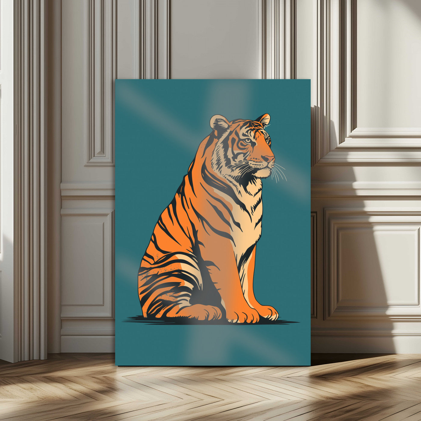 45688-MGV-CV-24X36-Tiger Wall Art – Bold Jungle Cat Canvas Print, Modern Wildlife Animal Decor for Living Room, Bedroom, Office or Nature Inspired