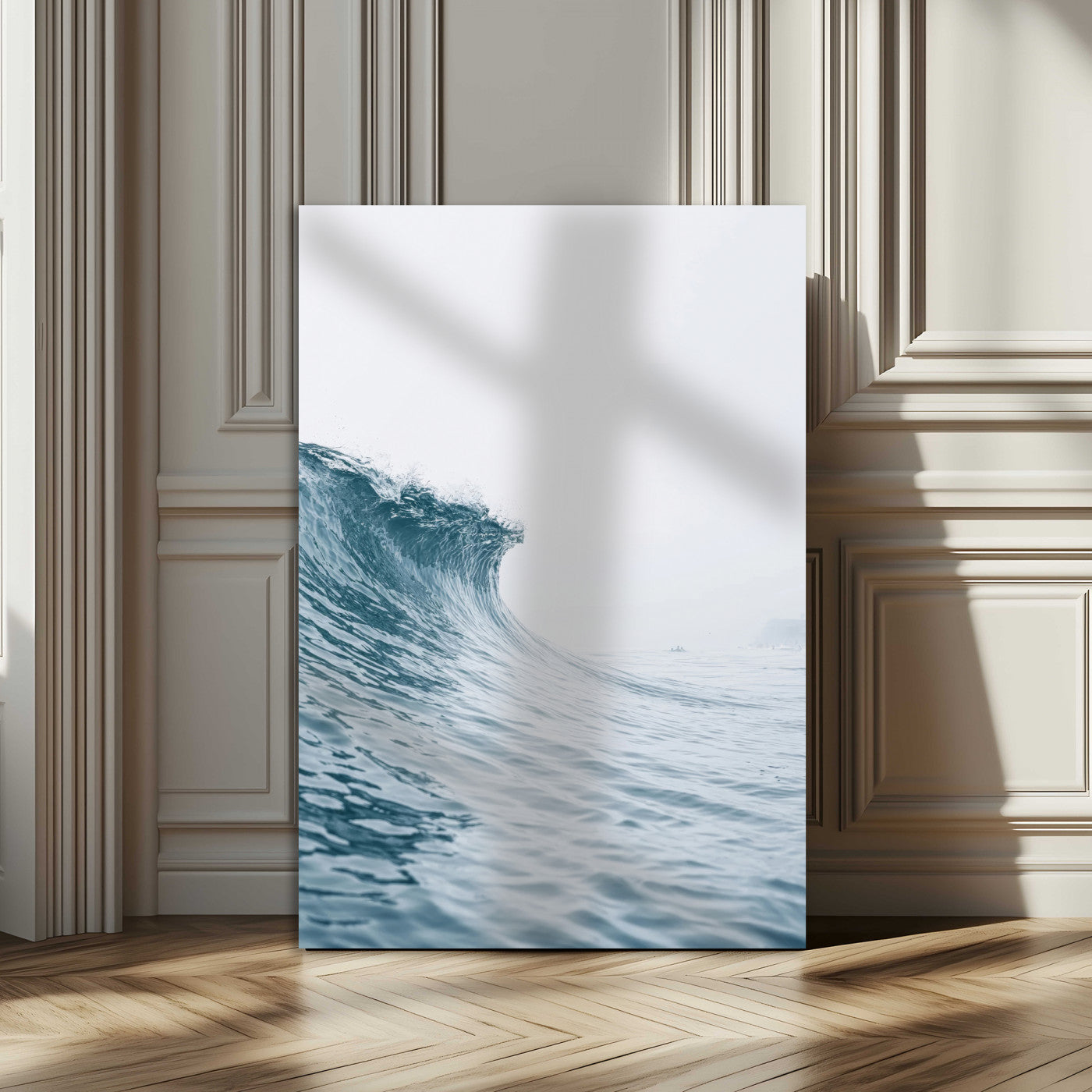 99679915-MGV-CV-24X36-Ocean Wave Wall Art Canvas Print, Framed Coastal Decor Art Picture Print, Modern Ocean Perfect Modern Coastal Minimalist Decor