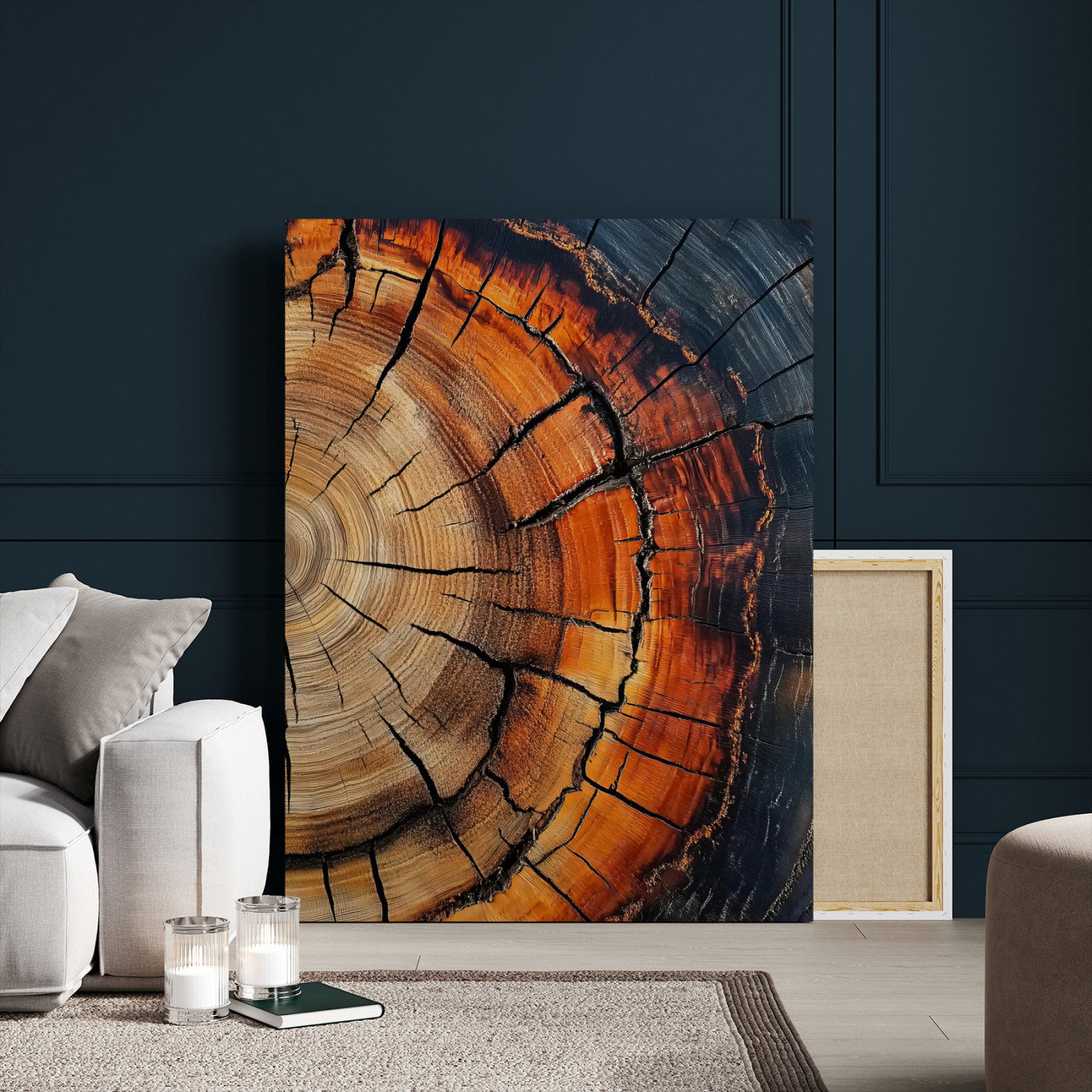 87104387-MGV-CV-24X36-Wood Texture Wall Art Canvas Print, Framed Rustic Nature Art Picture Print, Earthy Tones Perfect Modern Rustic Decor Artwork