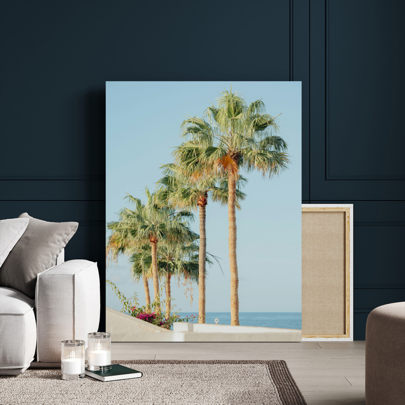 46777020-MGV-CV-24X36-Tropical Ocean Sunset Canvas Print – Beach Coastal Wall Art Canvas Print, Framed Nautical Decor for Home, Office, Vacation Resort