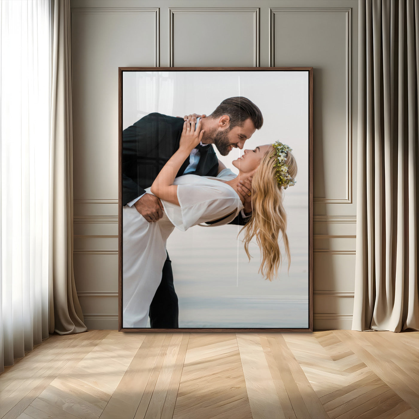 CSTM6030-MGV-FP-48X32-3P-Create Your Own Photo Canvas Print - Personalized Wall Art for Home Decor Wall Art Print, Create Your Own Photo Canvas Print