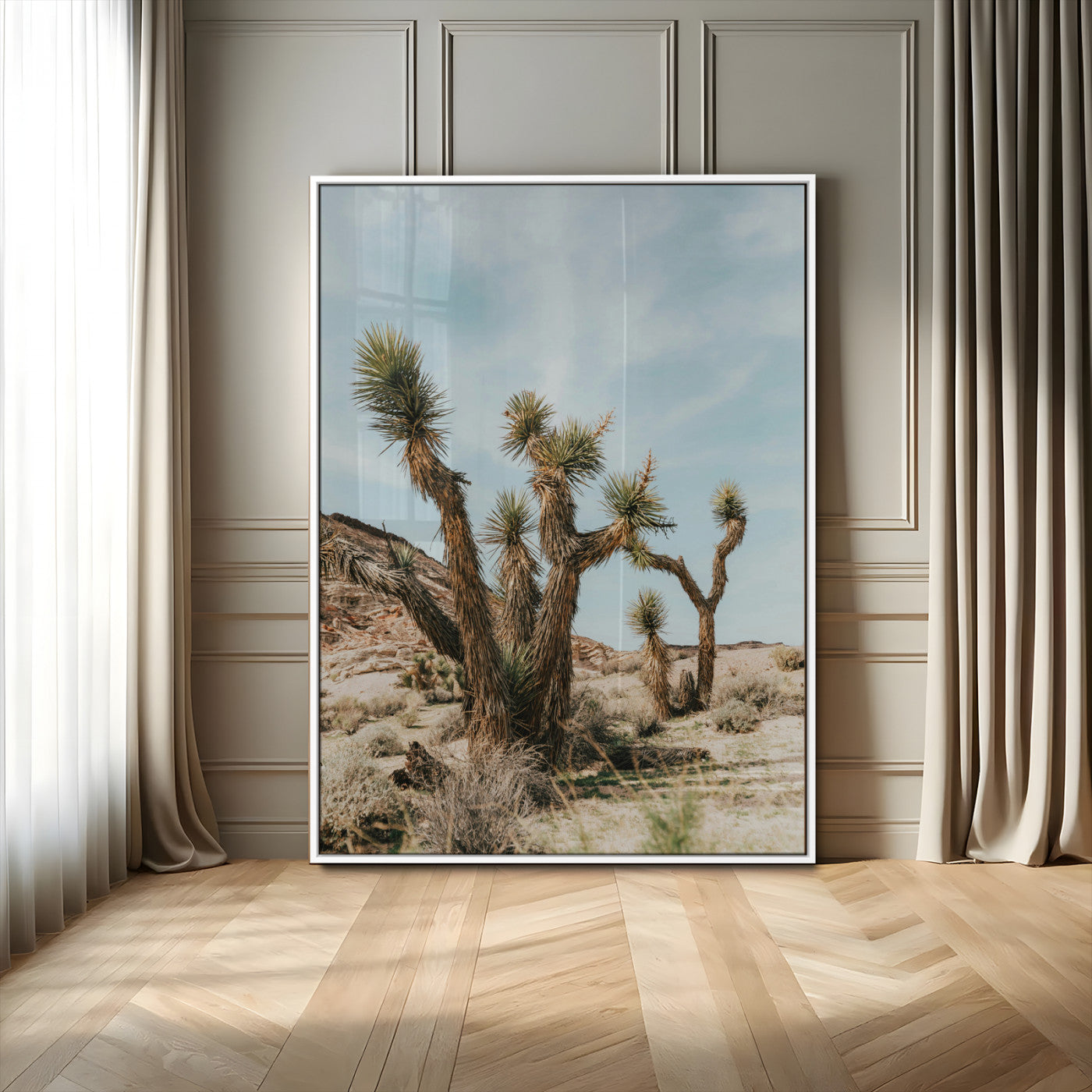 95224550-MGV-CV-24X36-Joshua Tree Wall Art – Desert Landscape Canvas Print with Southwestern Scenery, Rustic Western Photography, Boho Nature Decor for