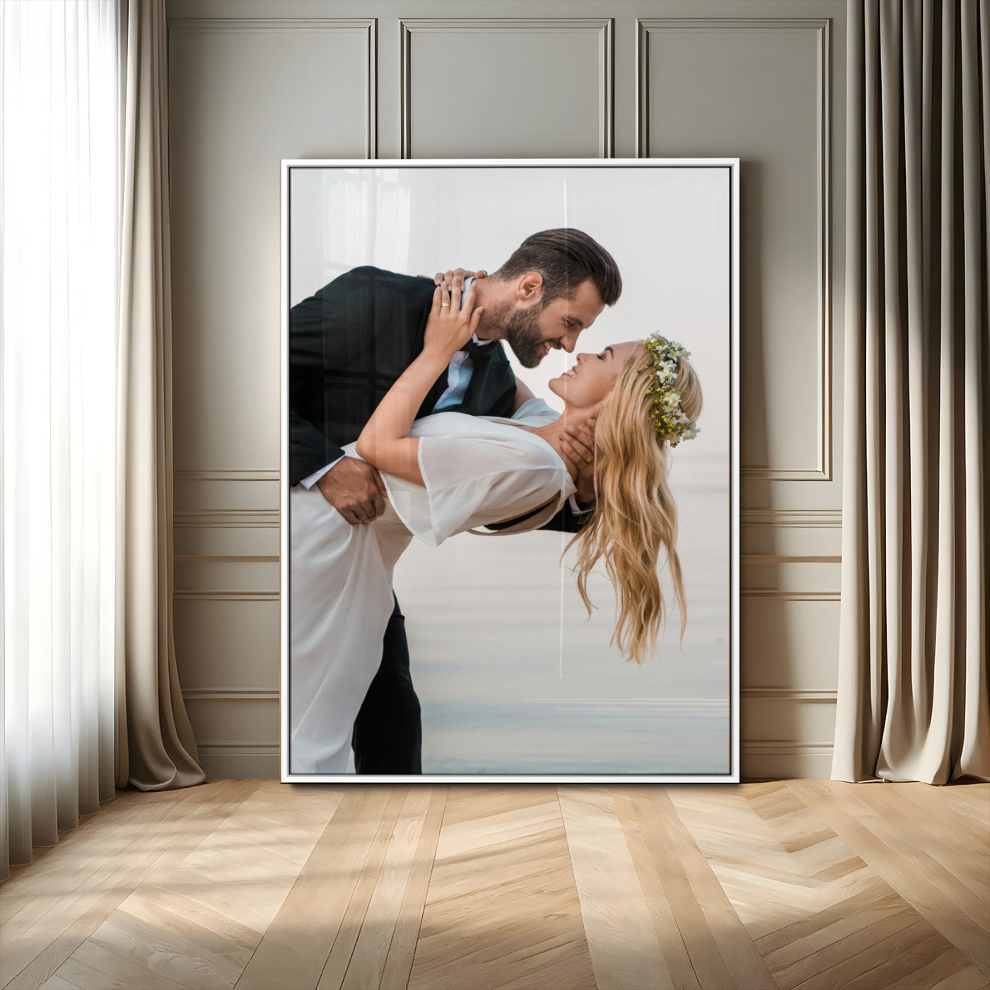 CSTM6030-MGV-FP-48X32-3P-Create Your Own Photo Canvas Print - Personalized Wall Art for Home Decor Wall Art Print, Create Your Own Photo Canvas Print