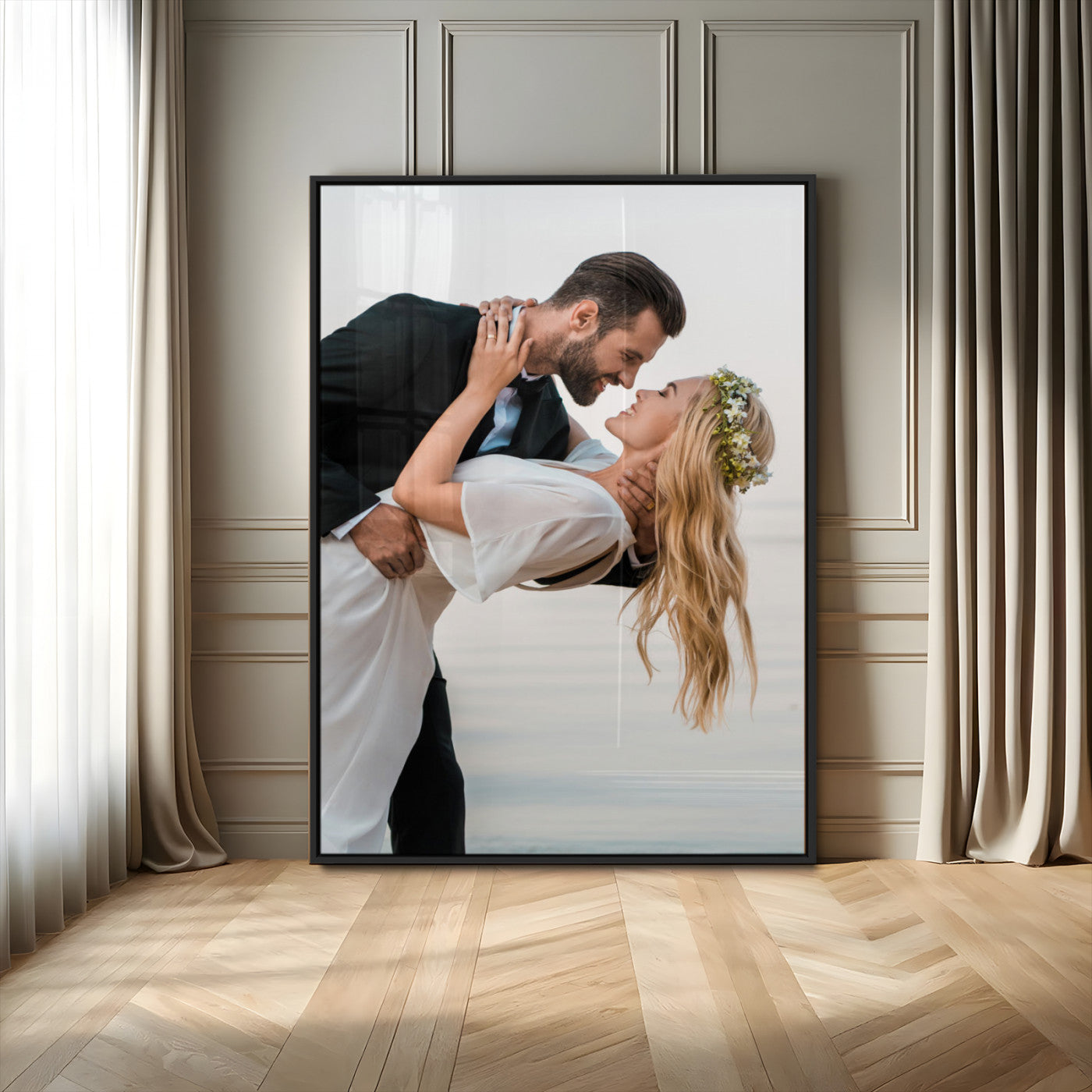 CSTM6030-MGV-FP-48X32-3P-Create Your Own Photo Canvas Print - Personalized Wall Art for Home Decor Wall Art Print, Create Your Own Photo Canvas Print