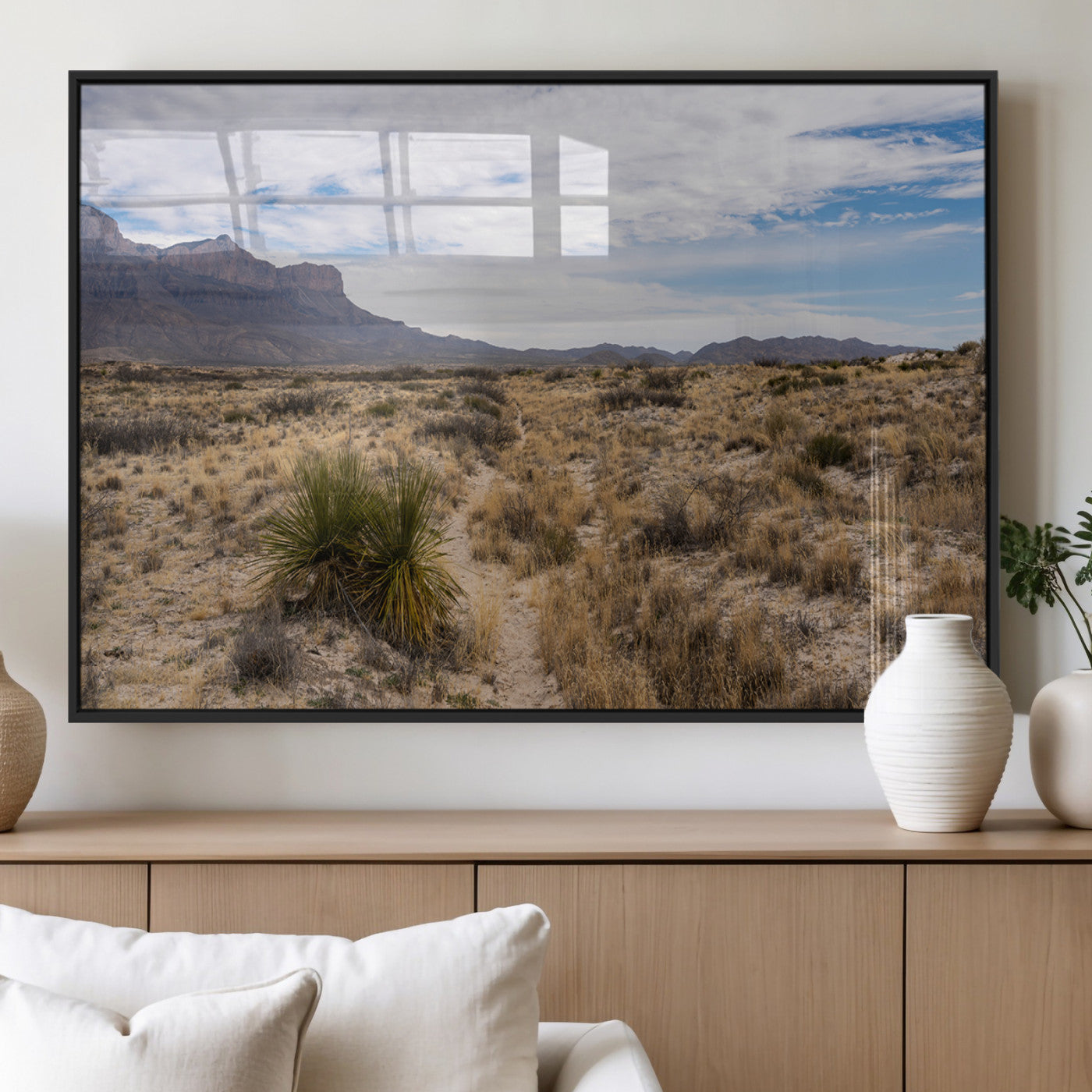 21606563-MGV-FP-36X24-3P_Black-Desert Mountain Wall Art – Southwest Landscape Photography Canvas Print, Rustic Nature Artwork Scenic Western Decor for Living