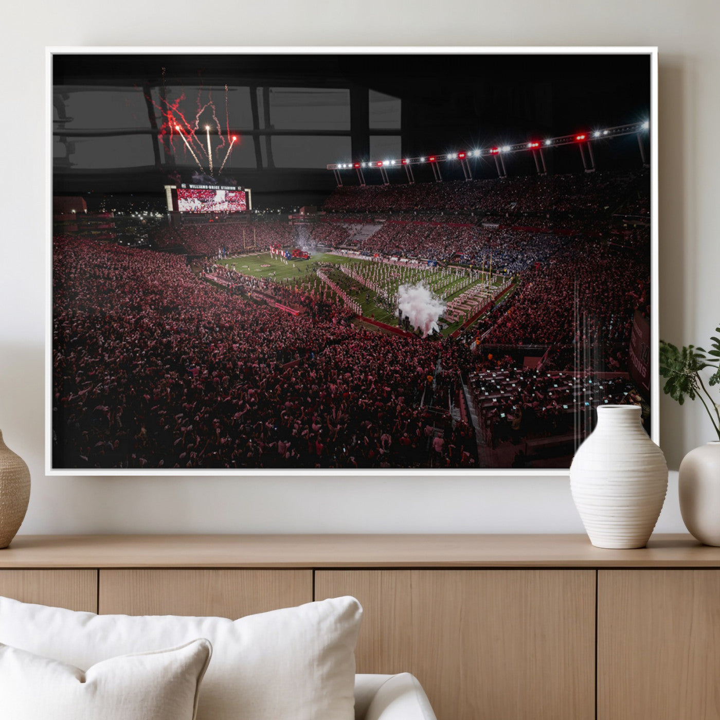 60690191-MGV-FP-60X30-3P_White-William Brice Stadium Wall Art – Baseball Artwork Print for Game Room, Basement, Dorm or Office Wall Decor
