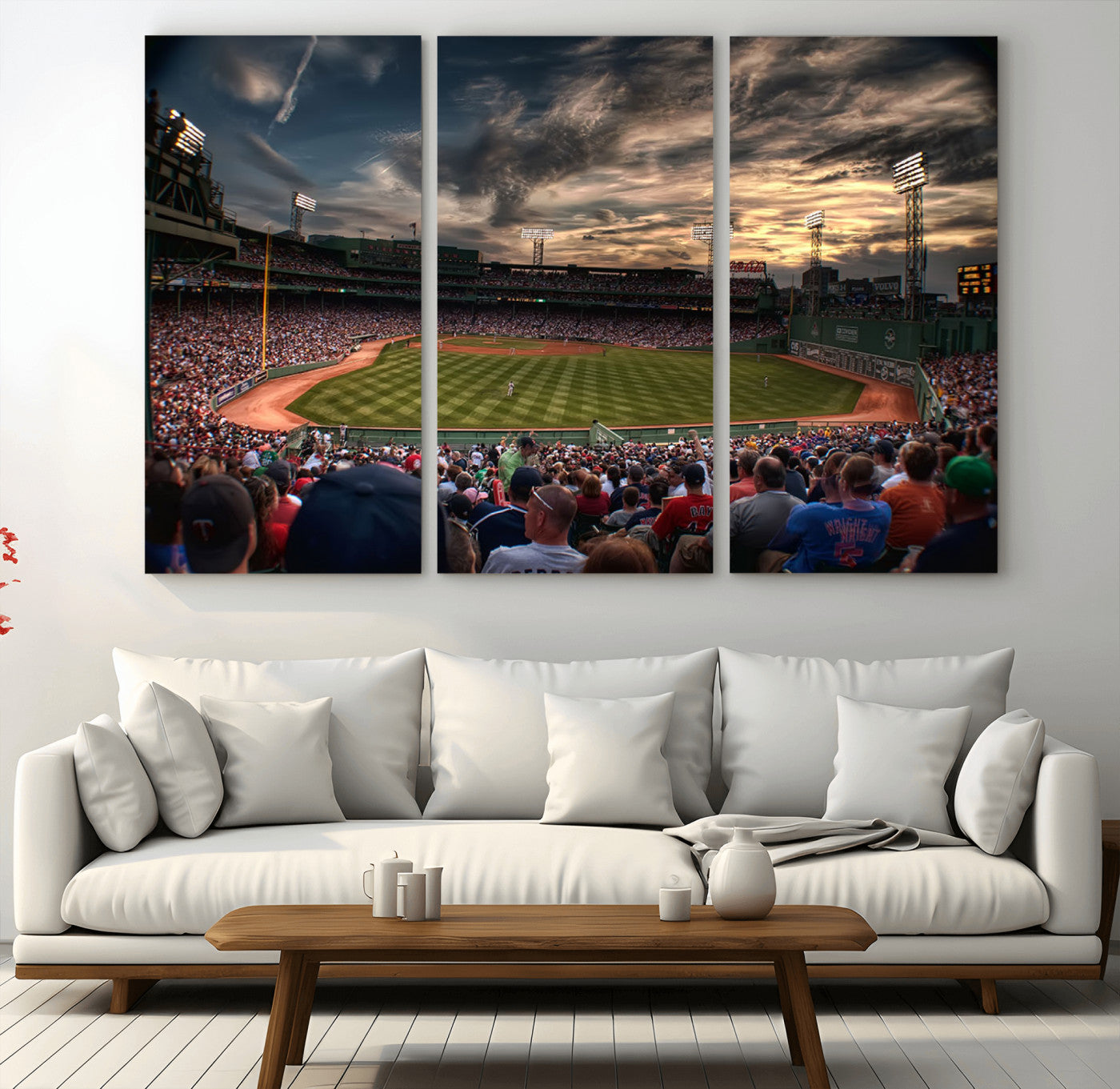 53432-MGV-CV-36X24-Fenway Park Stadium Wall Art Canvas Print, Framed Boston Baseball Stadium Art Picture Print, Massachusetts Fenway Park Perfect