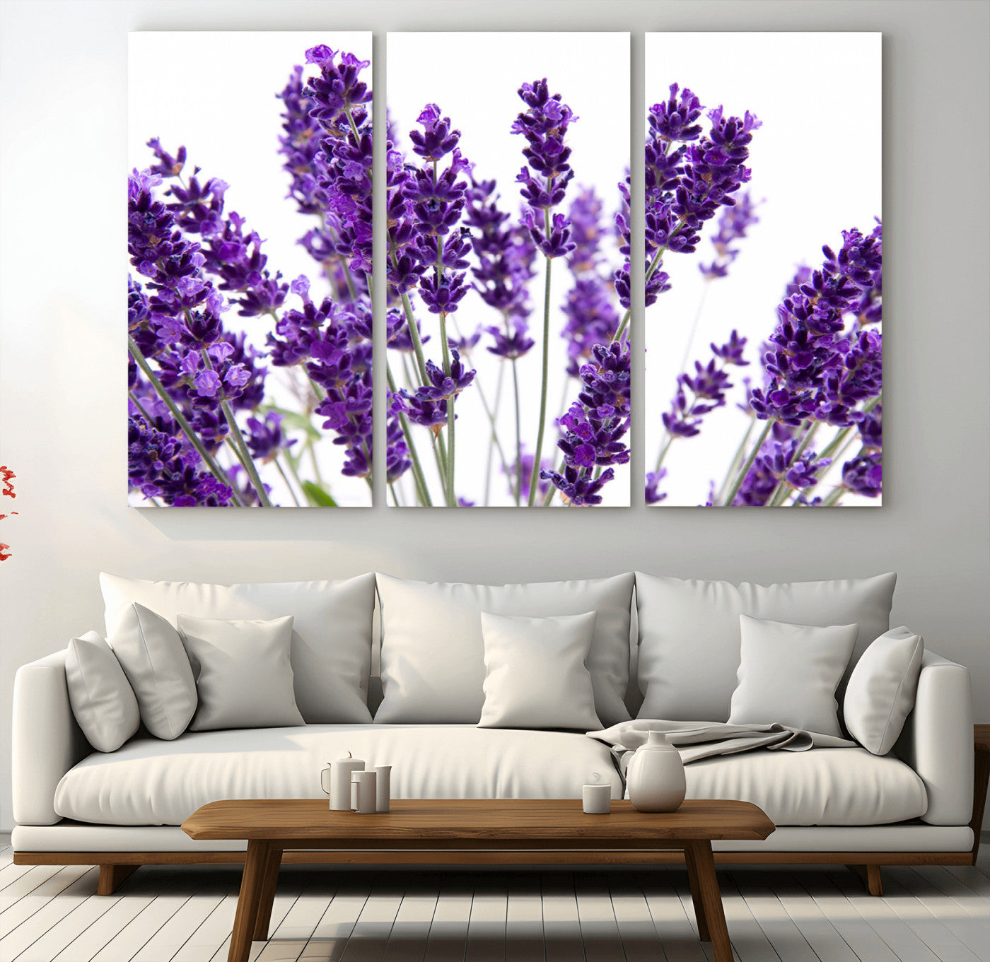76859-MGV-CV-36X24-Lavender Flower Wall Art – Botanical Canvas Print Featuring Purple Floral Bouquet, Nature Inspired Artwork for Living Room,