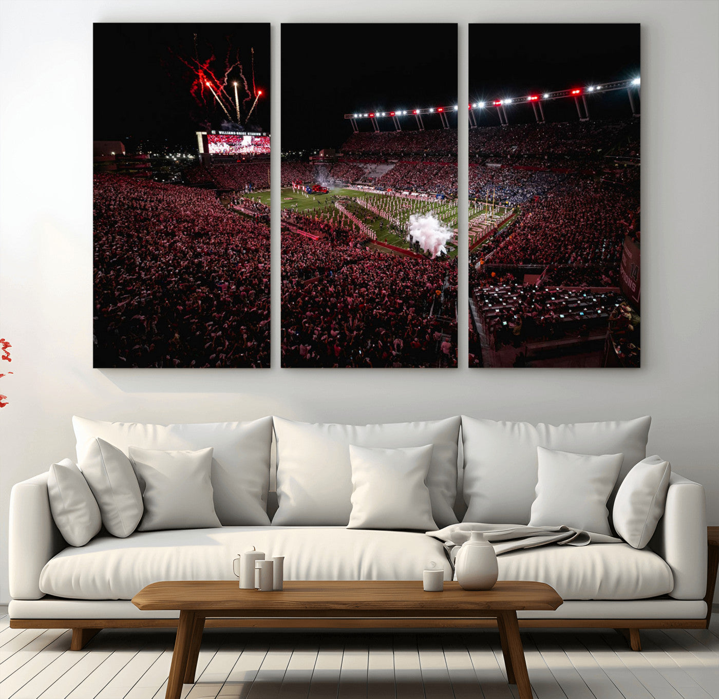 60690191-MGV-CV-48X32-3P-William Brice Stadium Wall Art – Baseball Artwork Print for Game Room, Basement, Dorm or Office Wall Decor
