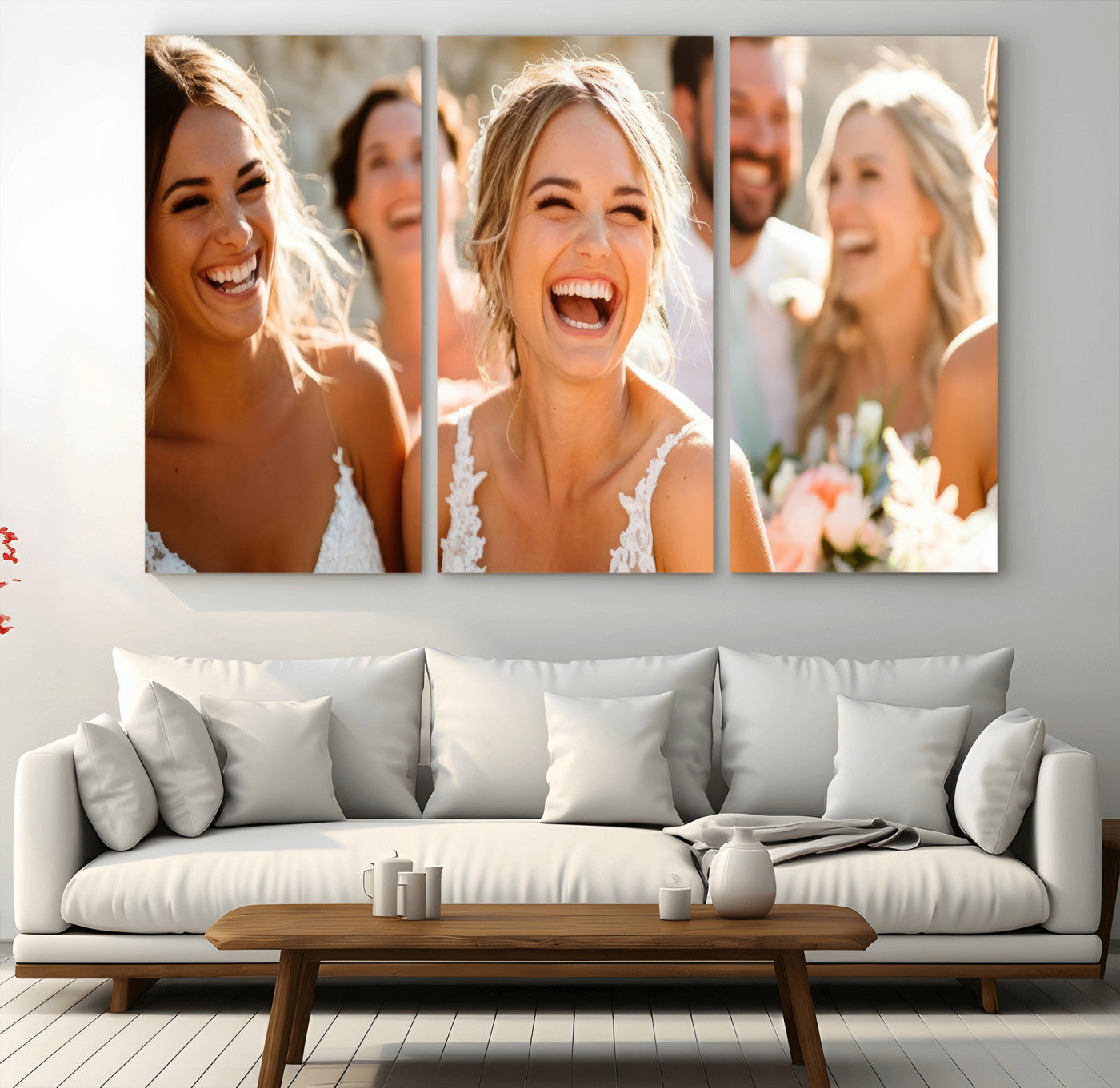 CSTM912-MGV-CV-36X24-Framed Wedding Canvas Print - Custom Wall Art Keepsake for Couples, Elegant Home Decoration Gift, Create Your Own Photo Canvas