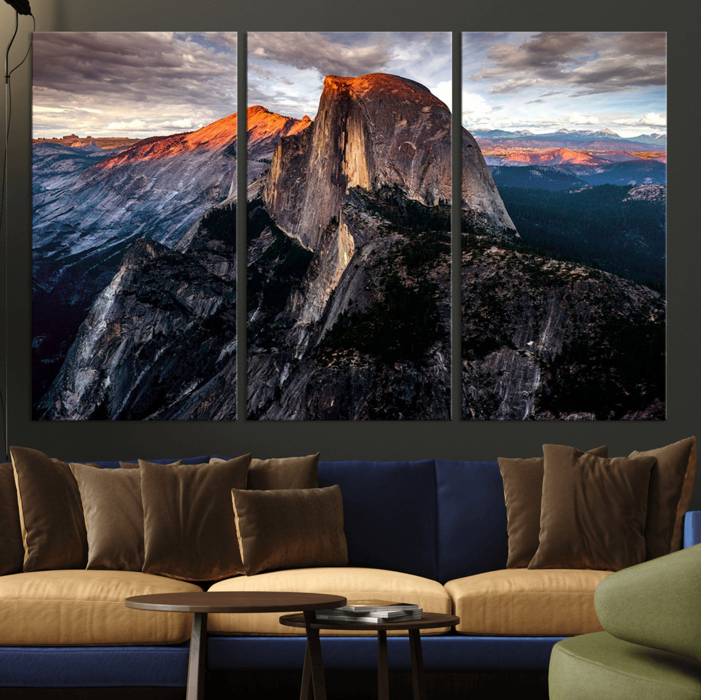 31332-MGV-CV-36X24-Mountain Landscape Wall Art – Majestic Sunset Rock Formation Canvas Print, Nature Scenic Decor for Living Room, Office, Cabin or