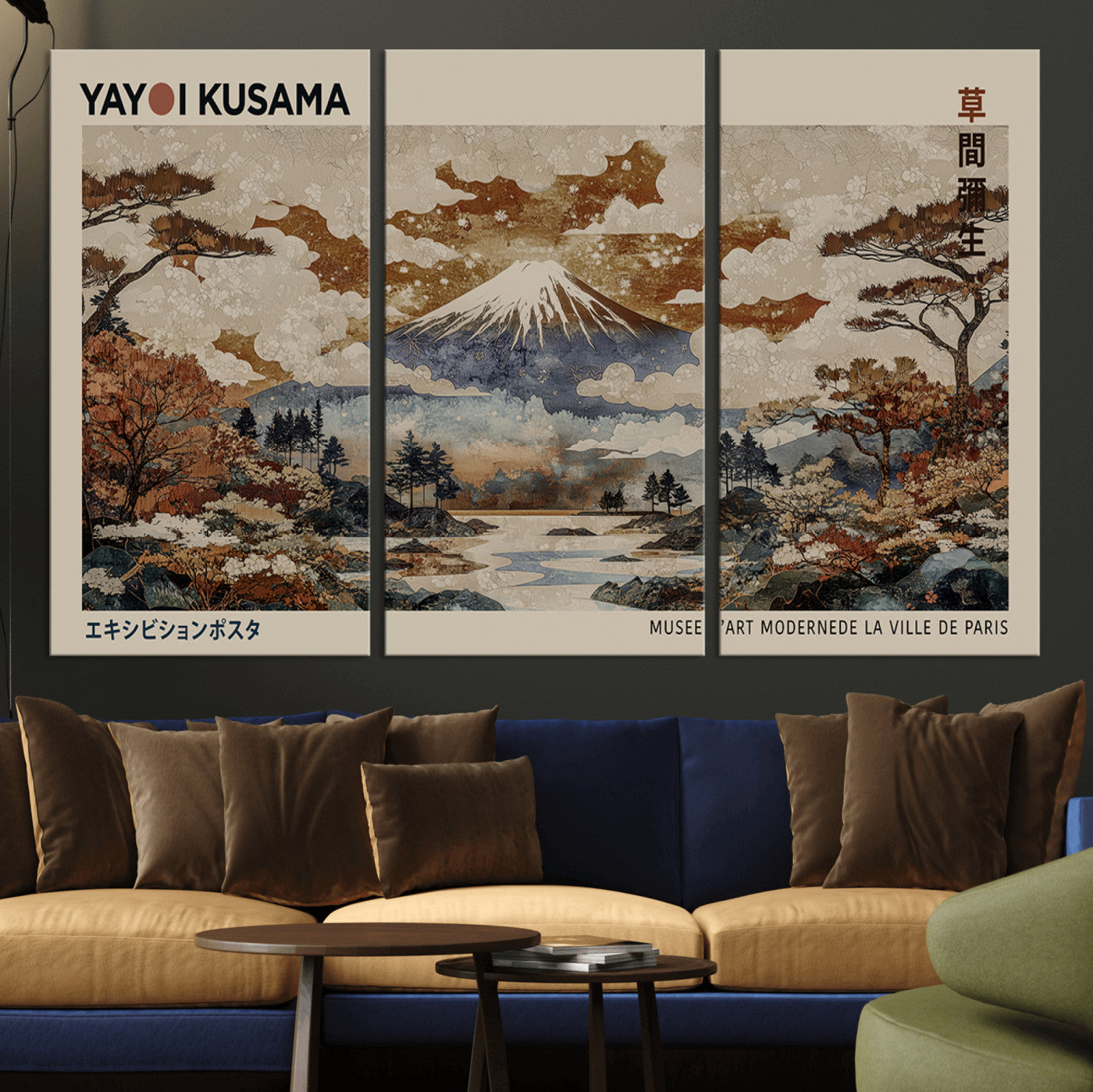11778299-MGV-CV-36X24-Japanese Landscape Wall Art – Mount Fuji Canvas Print, Asian Inspired Nature Decor for Living Room, Bedroom, Office or Studio