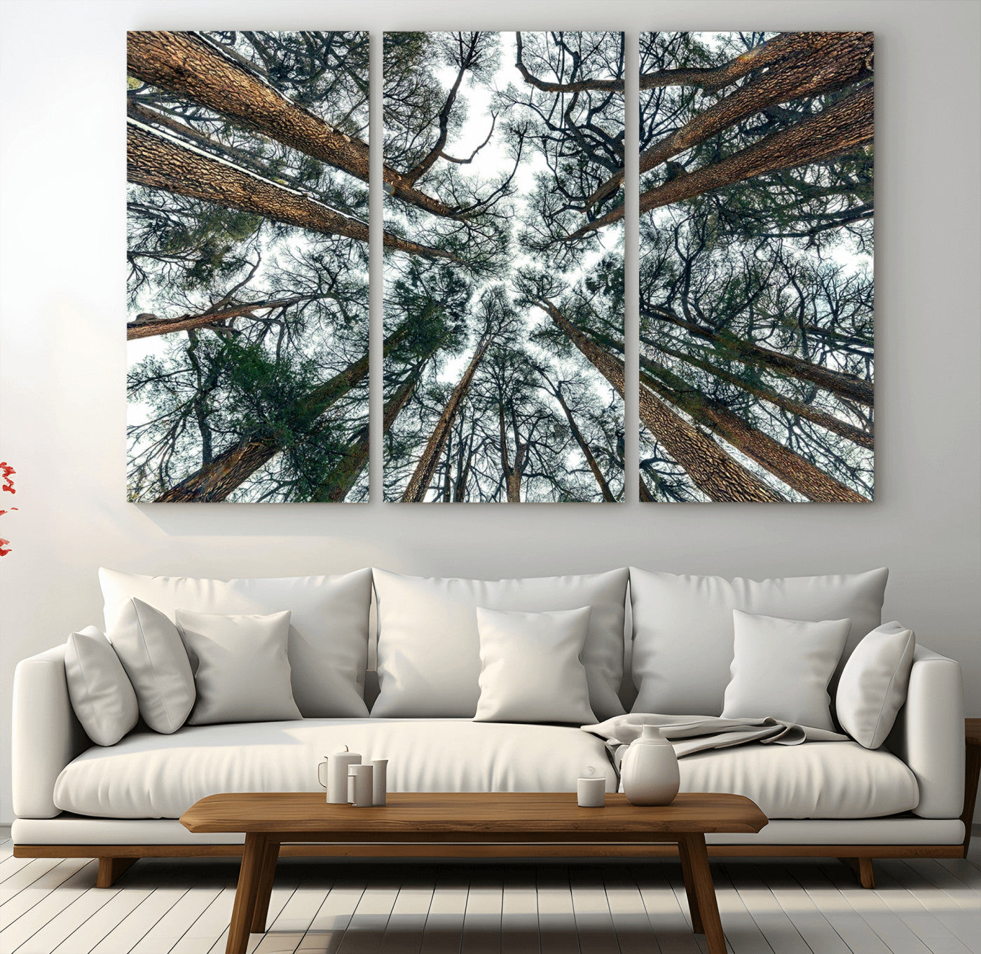 18790-MGV-CV-36X24-Pine Canopy Wall Art – Panoramic View of Towering Pines Canvas Print, Nature-Inspired Decor for Office, Cabin or Living Room