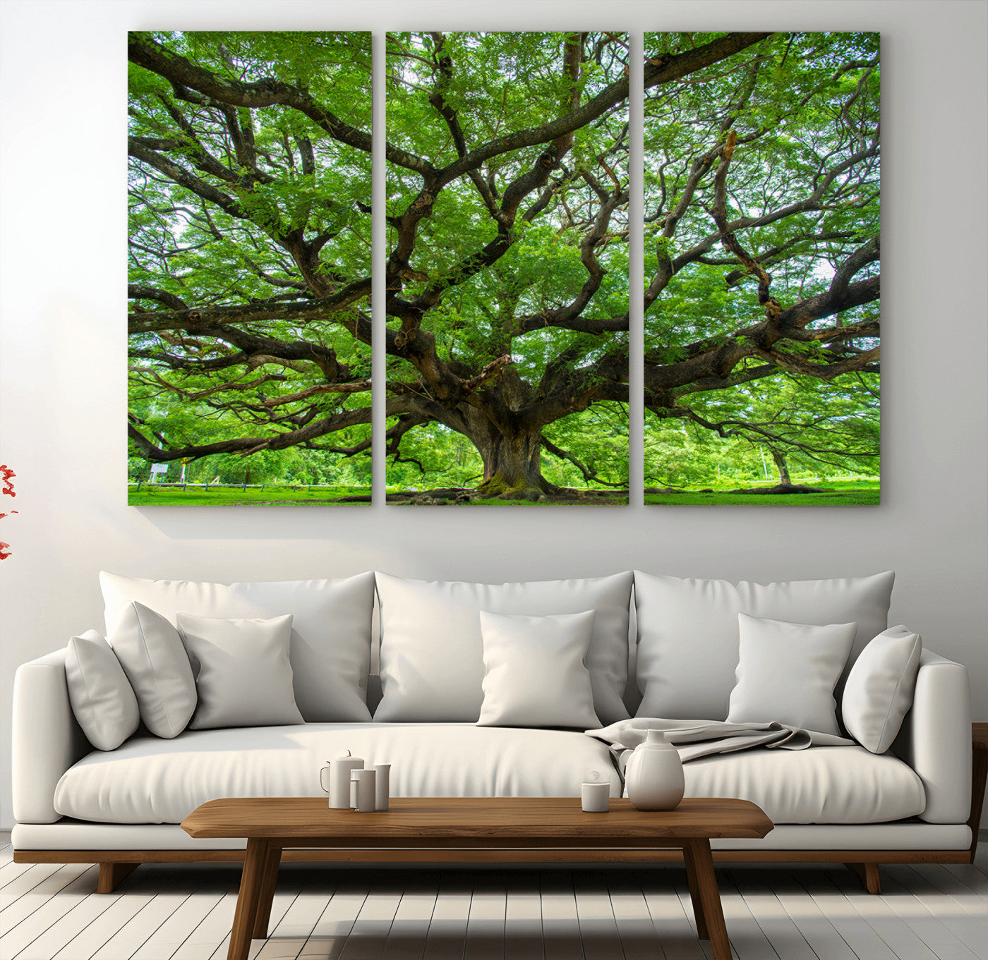49375306-MGV-CV-36X24-Ancient Tree Wall Art Canvas Print, Framed Sprawling Branches Art Picture Print, Gnarling Tree Perfect Earthy Natural Decor