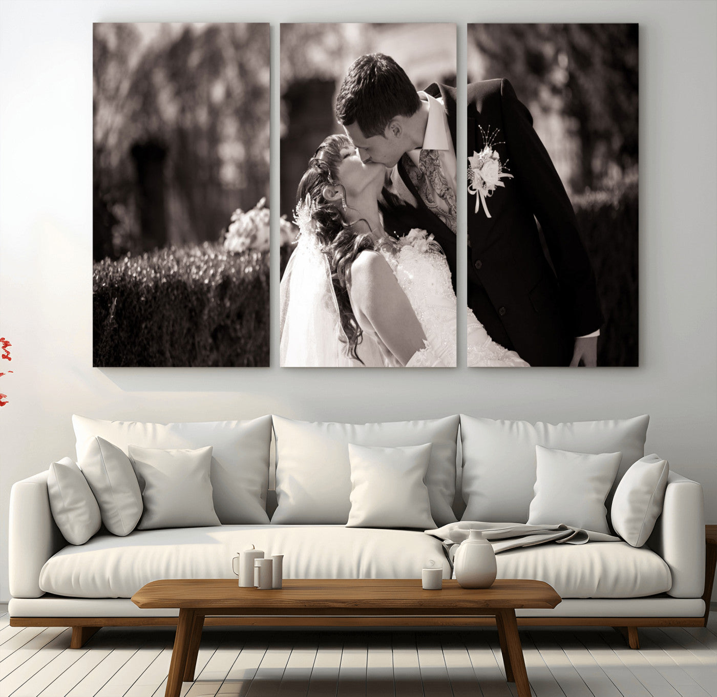 CSTM6030-MGV-CV-36X24-Custom Wedding Photo Print - Custom Wall Art Picture Print, Create Your Own Photo Canvas Print