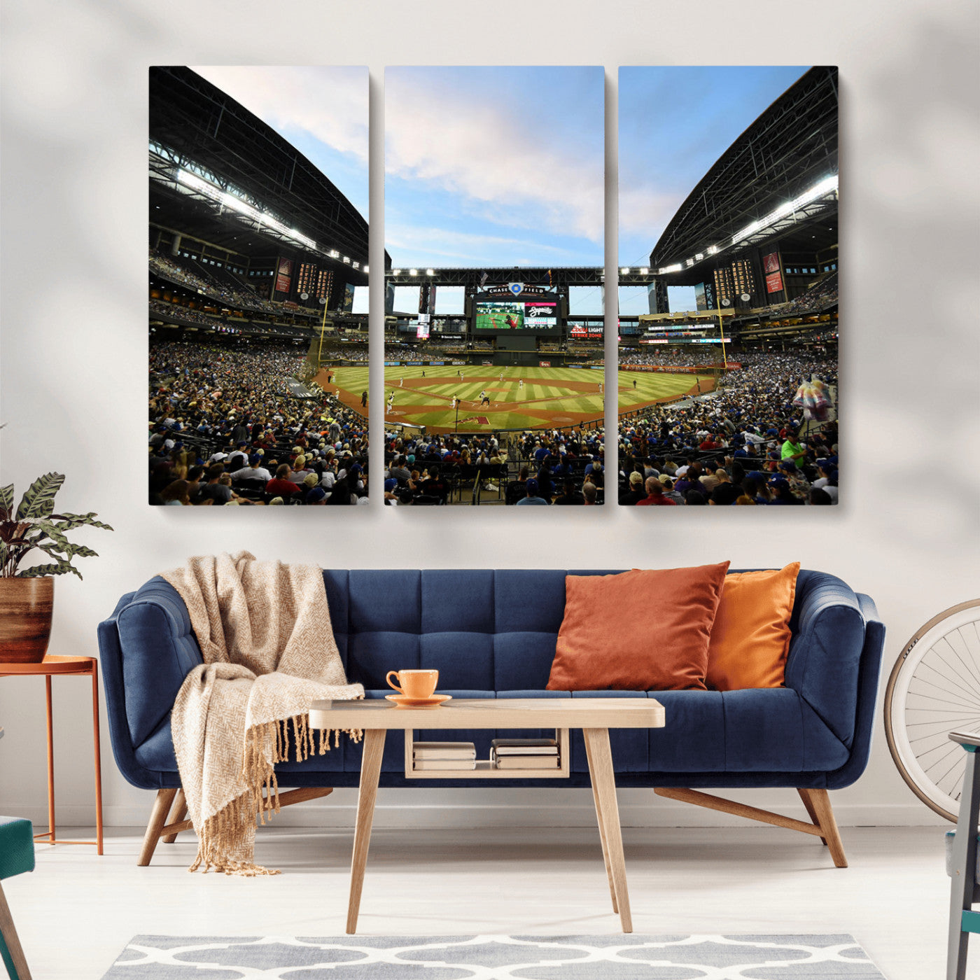 92672-MGV-CV-36X24-Chase Field Stadium Wall Art Canvas Print, Framed Arizona Stadium Art Picture Print, Chase Stadium Perfect Sports Room Decor