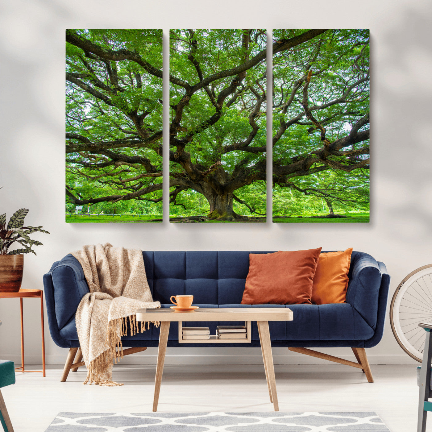 49375306-MGV-CV-36X24-Ancient Tree Wall Art Canvas Print, Framed Sprawling Branches Art Picture Print, Gnarling Tree Perfect Earthy Natural Decor
