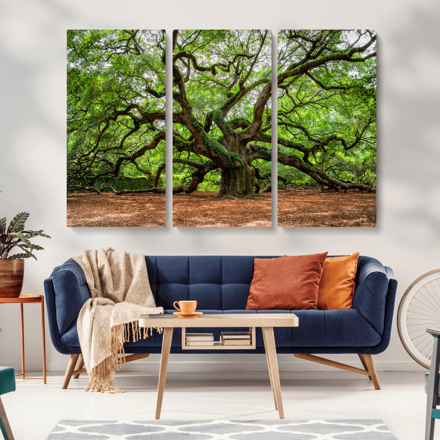 51255351-MGV-CV-36X24-Ancient Tree Wall Art – Majestic Oak Canvas Print, Large Nature Photography, Sacred Forest Landscape Wall Décor, Wisdom Tree