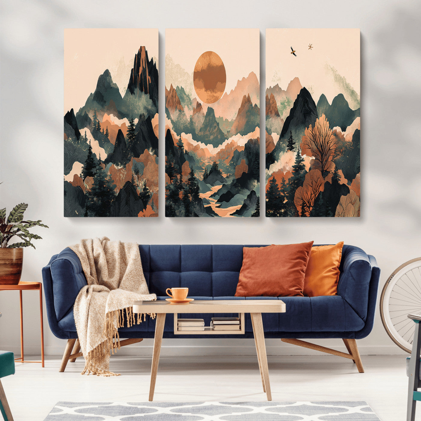 46509506-MGV-CV-36X24-Mountain Wall Art – Sunset Canvas Print, Nature Inspired Artwork, Scenic Wall Decor for Living Room, Bedroom, Office