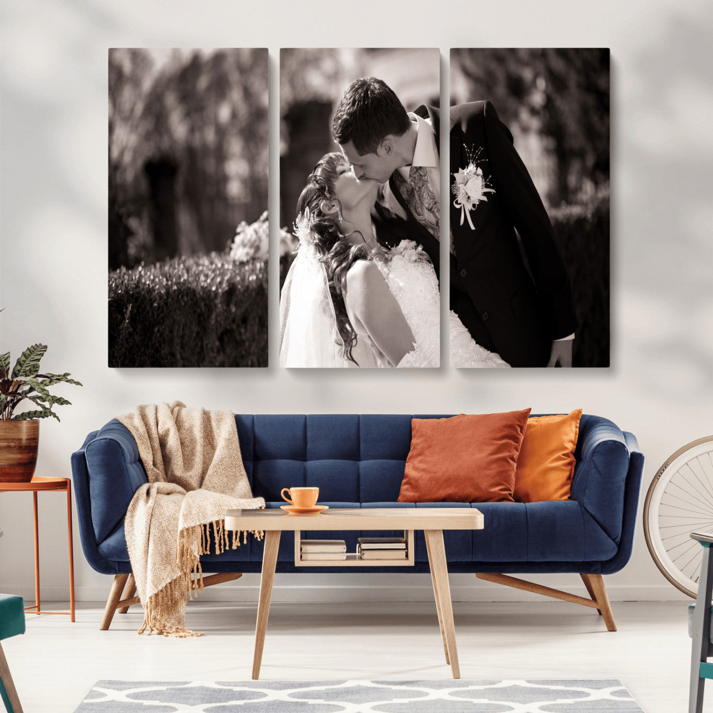 CSTM6030-MGV-CV-36X24-Custom Wedding Photo Print - Custom Wall Art Picture Print, Create Your Own Photo Canvas Print