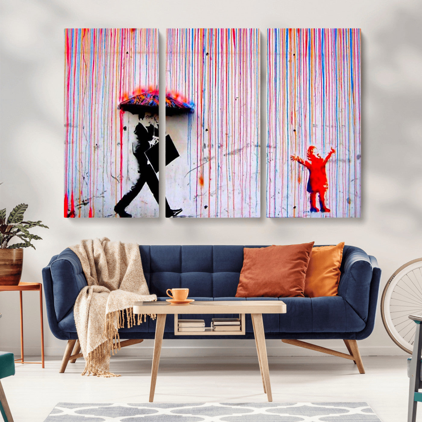 69505-MGV-CV-36X24-Graffiti Girl Wall Art Canvas Print, Framed Urban Contrast Art Picture Print, Vibrant Graffiti Perfect Urban Pop Decor Artwork