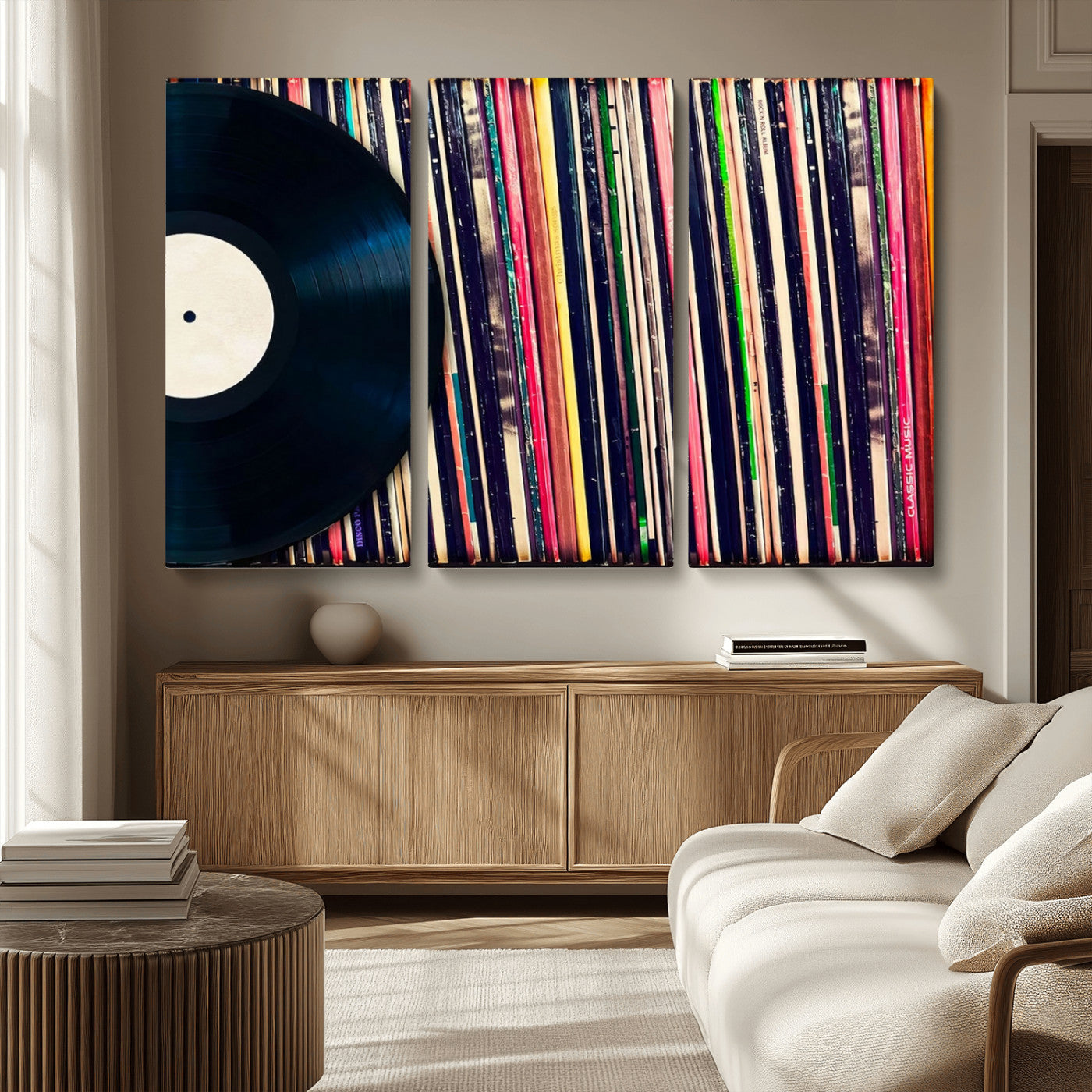 45029-MGV-CV-36X24-Misty Pine Forest Wall Art – Black and White Landscape Canvas Print, Foggy Trees Nature Photography, Modern Minimalist Decor for