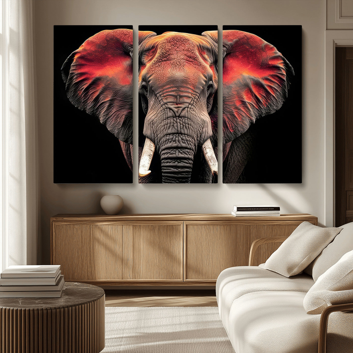 54719-MGV-CV-36X24-Elephant Wall Art – Majestic African Elephant Canvas Print, Wildlife Safari Animal Decor for Living Room, Bedroom, Office or Man