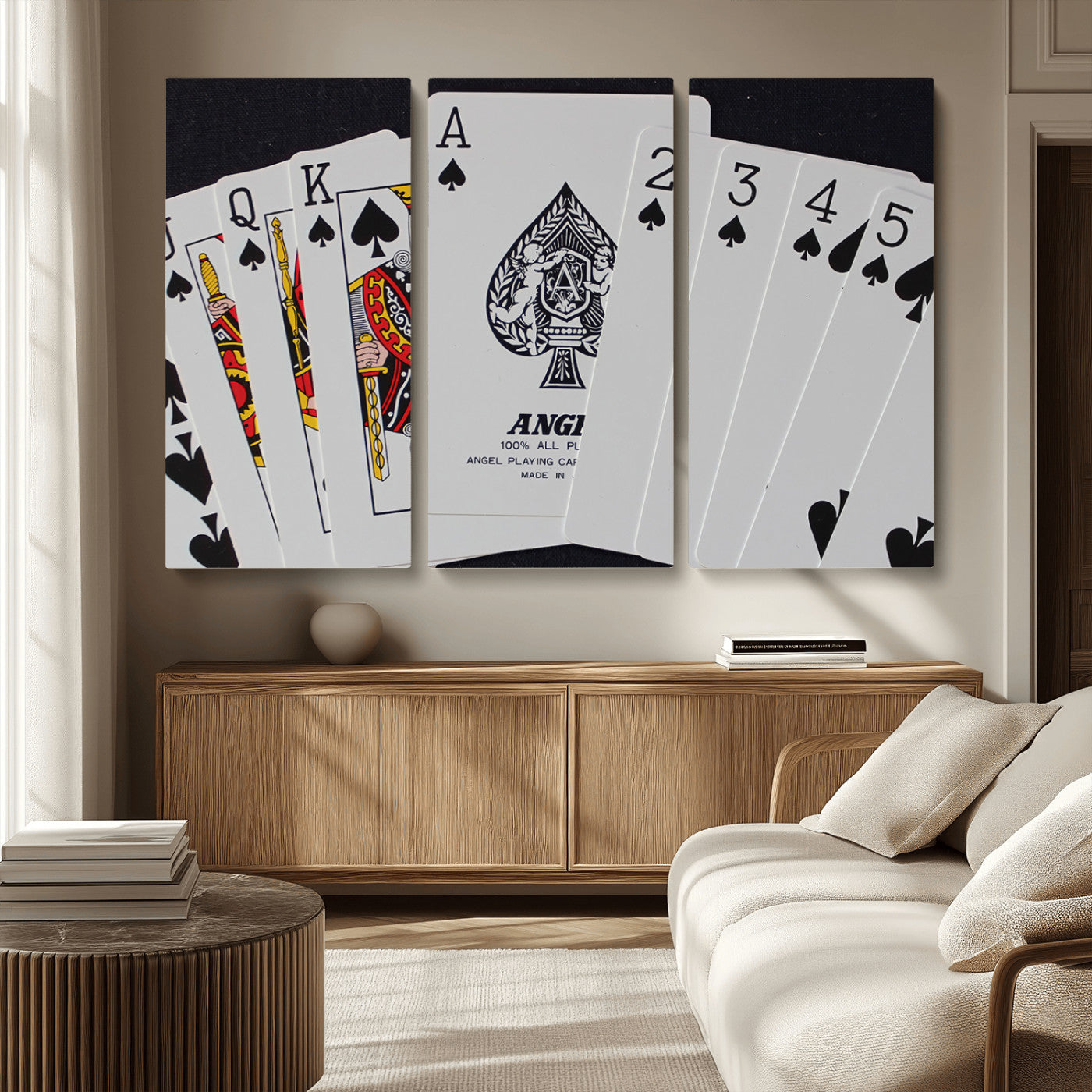 56787-MGV-CV-36X24-Playing Cards – Classic Poker Deck with Spades, Standard Size Durable Casino Quality Card Set for Magic Tricks, Blackjack, Bridge,