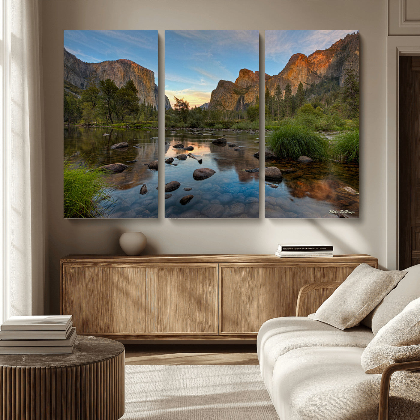 55893831-MGV-CV-36X24-Yosemite Valley Wall Art Canvas Print, Framed El Capitan Art Picture Print, Sierra Landspace Perfect Rustic Nature Decor Artwork